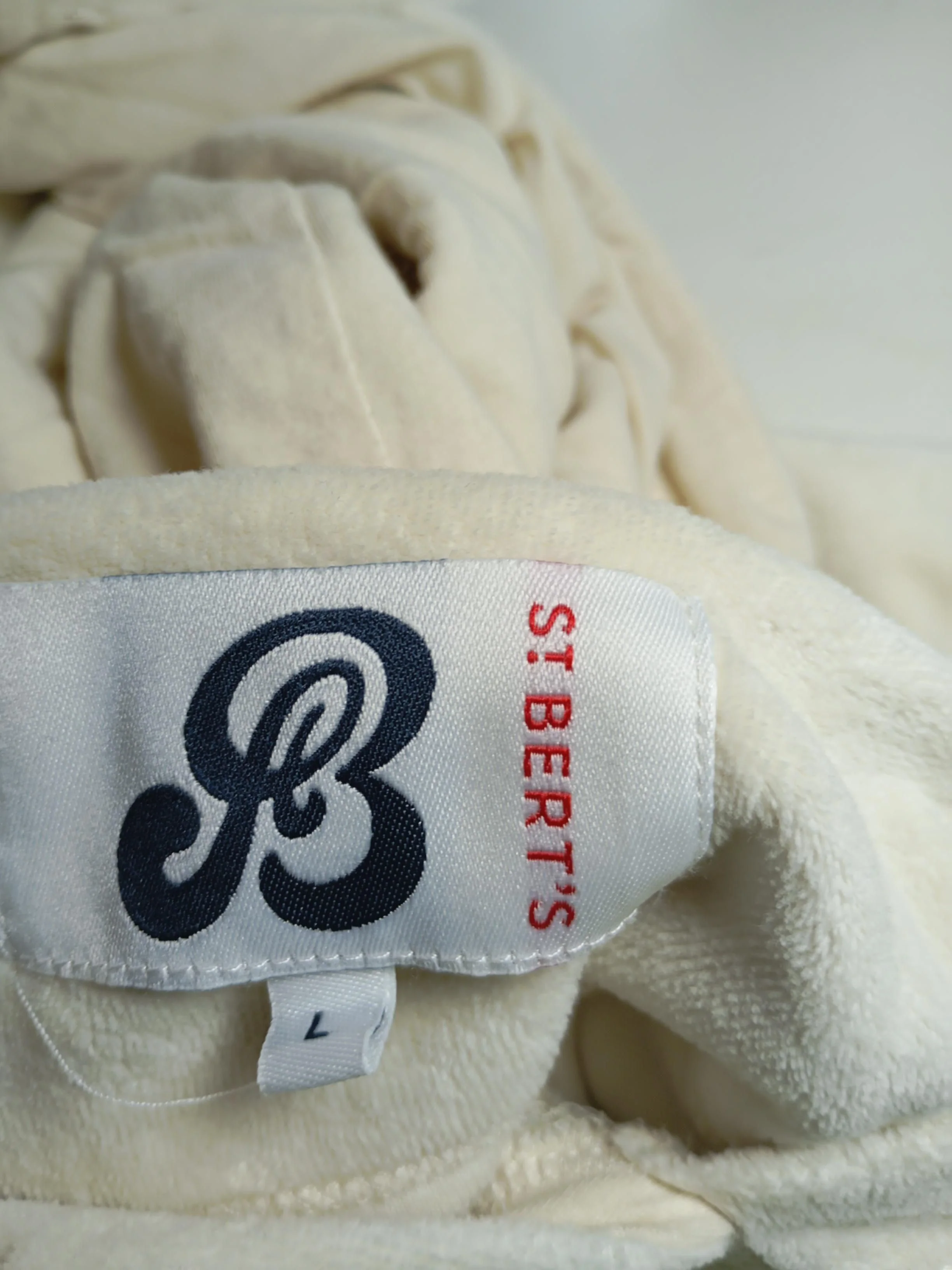 St Berts Men's Hoodie L Cream Graphic Cotton with Polyester Pullover - Image 5