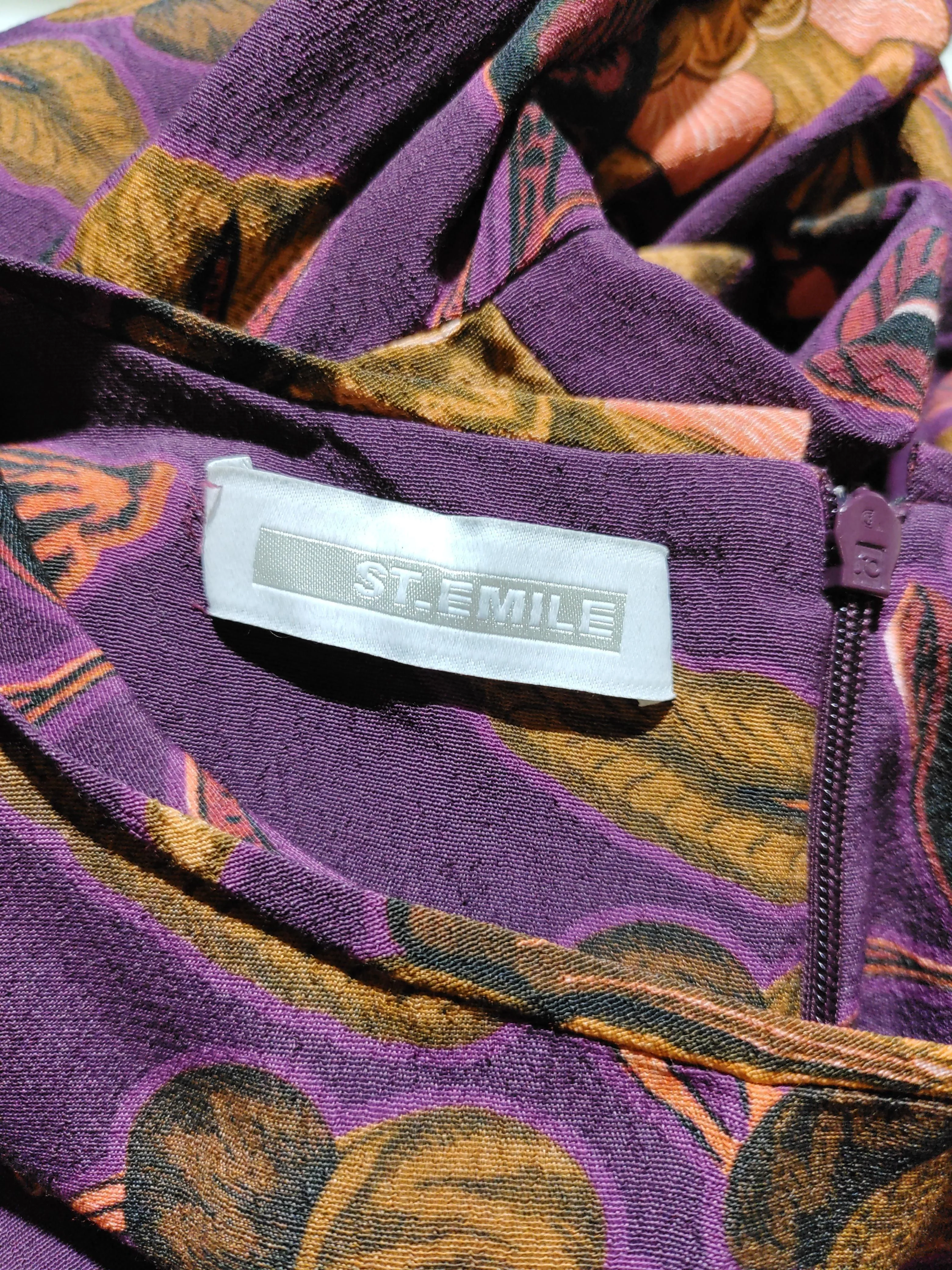 St Emile A-Line Midi Dress UK12 in Purple - Image 5