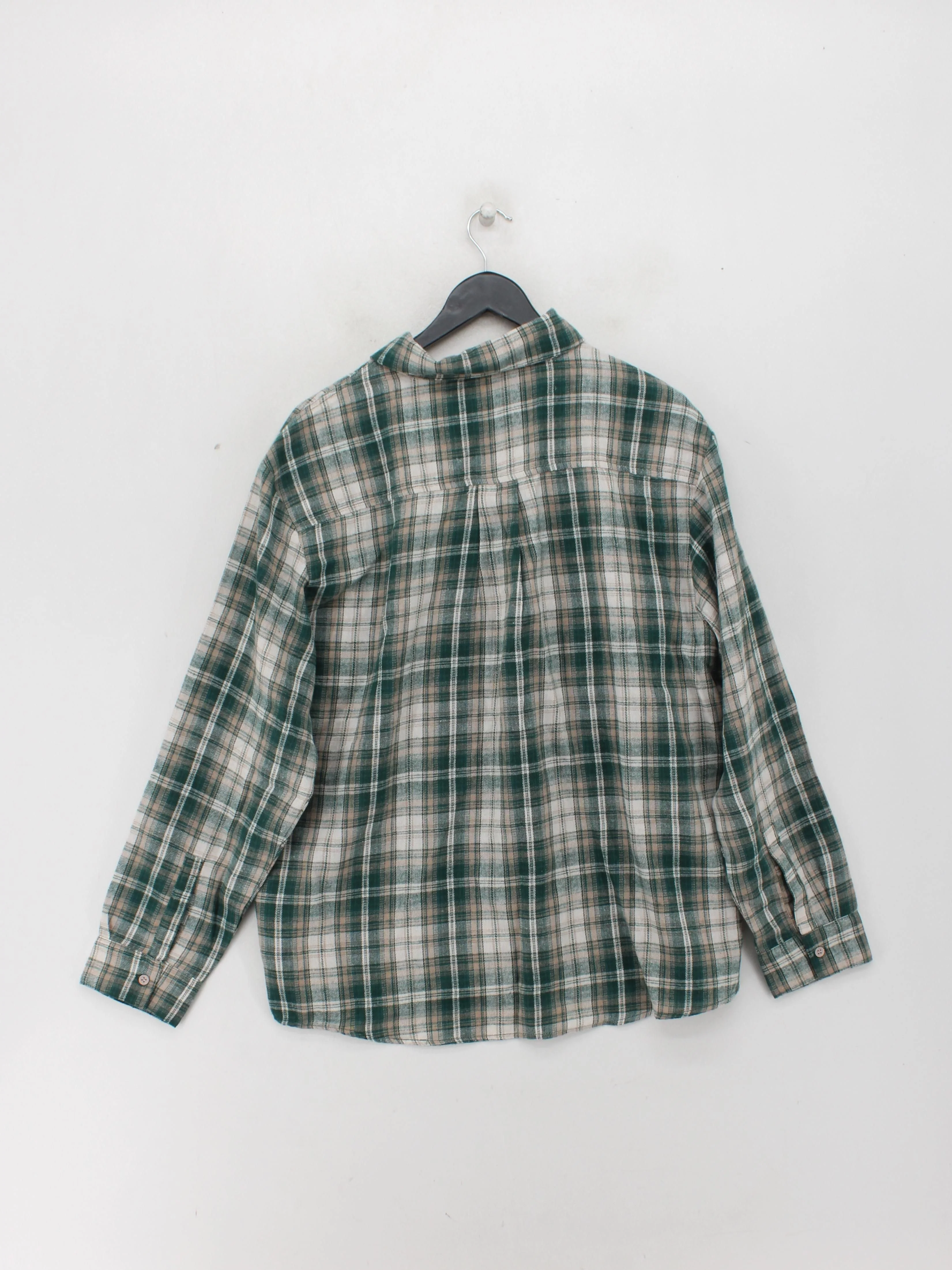 Stan Ray Men's Shirt L Green Checkered Polyester with Cotton, Viscose Basic - Image 2