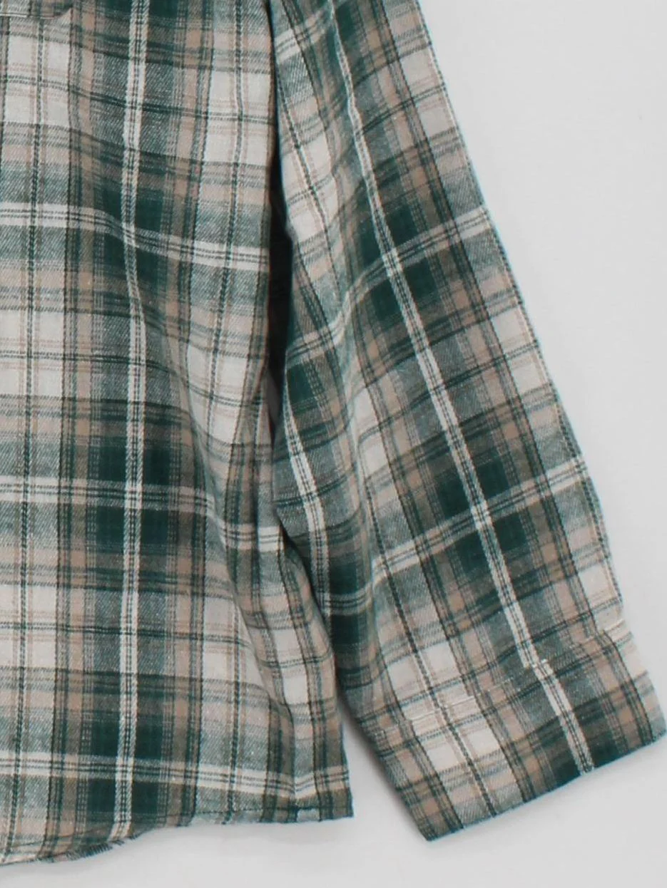 Stan Ray Men's Shirt L Green Checkered Polyester with Cotton, Viscose Basic - Image 4