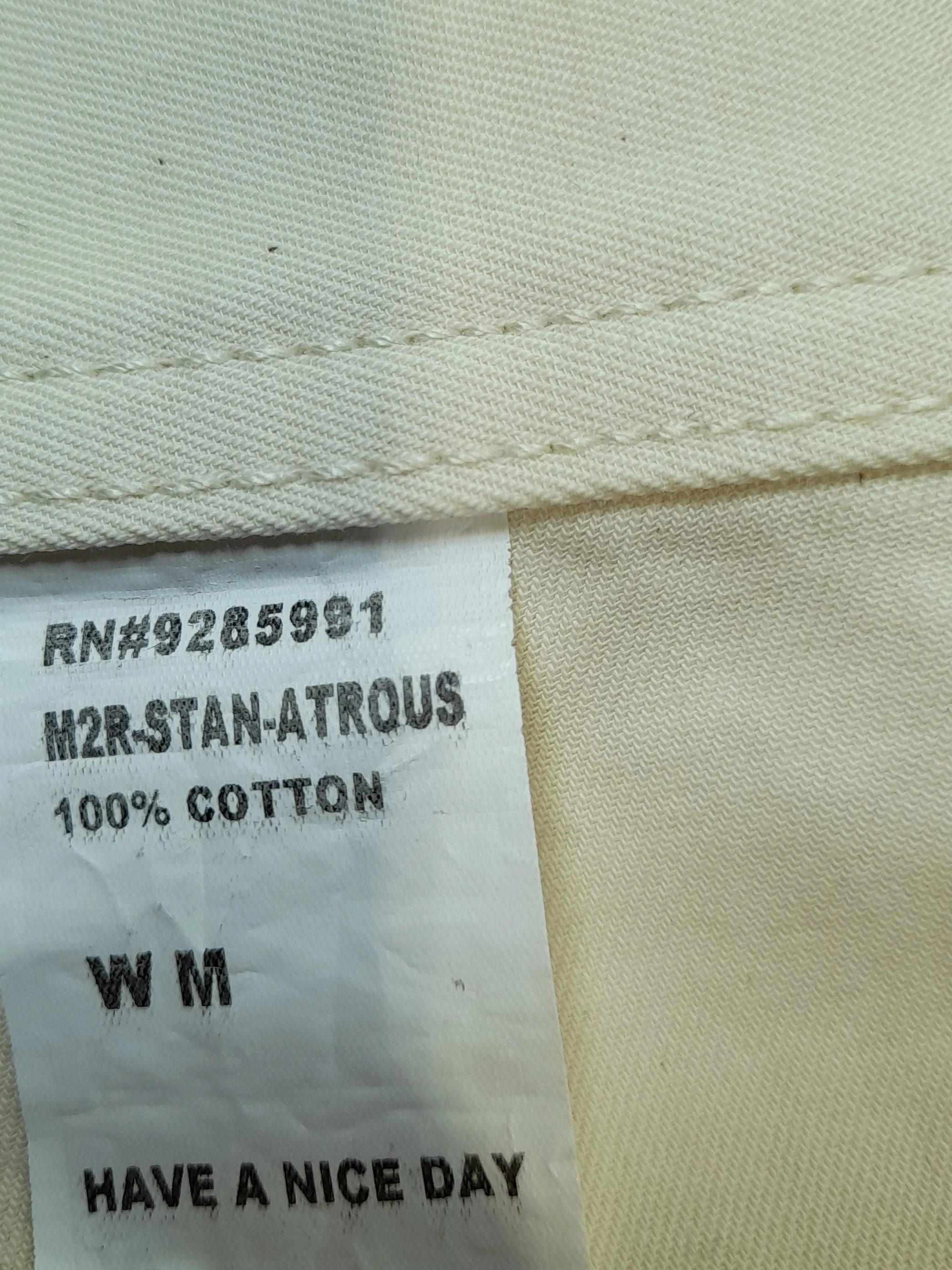 Stan Ray Men's Trousers M Cream 100% Cotton Straight Chino New with tags - Image 6