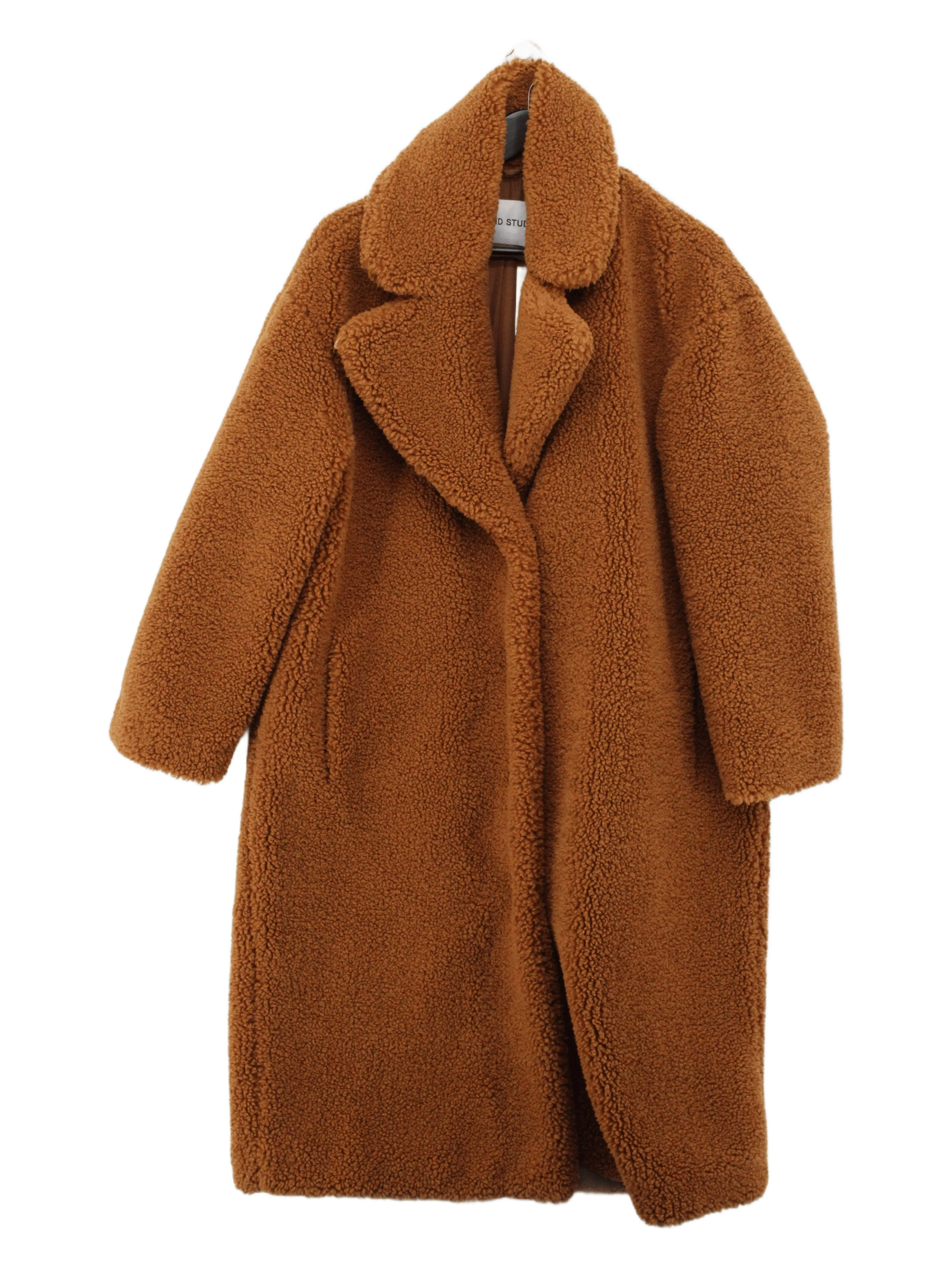 Stand Studio Women's Coat XL Brown 100% Other Overcoat