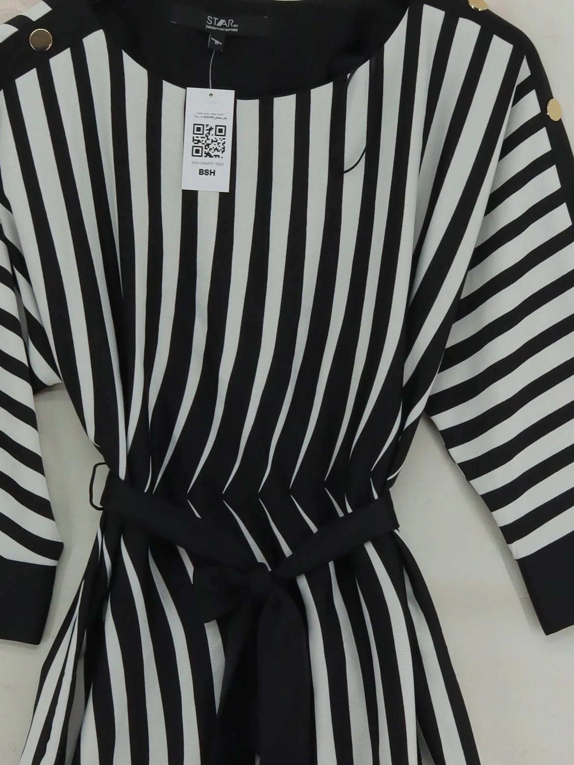 Star by Julien Macdonald Shirt Mini Dress UK8 in Multi - Image 3