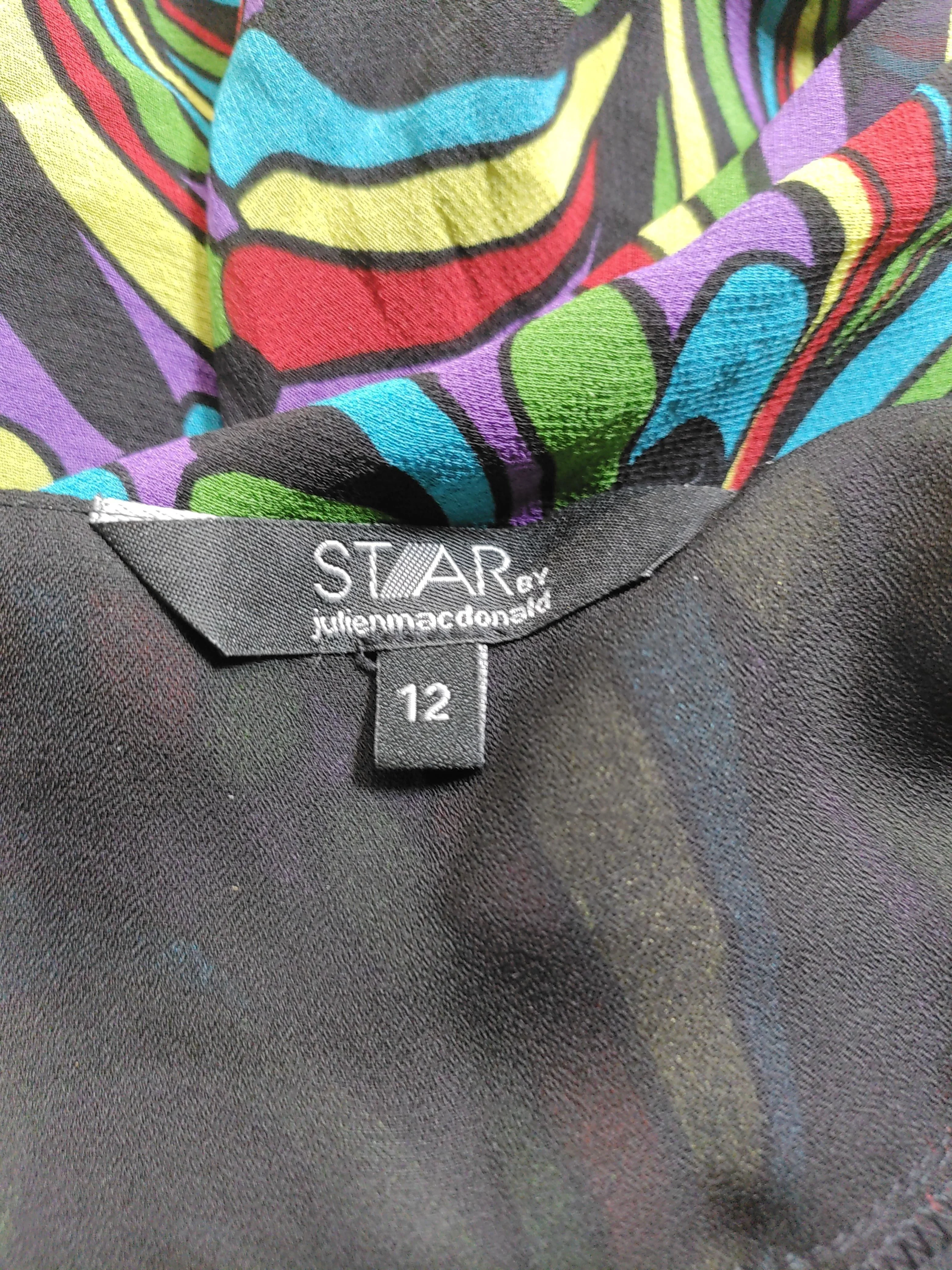 Star by Julien Macdonald Slip Mini Dress UK12 in Multi - Image 6