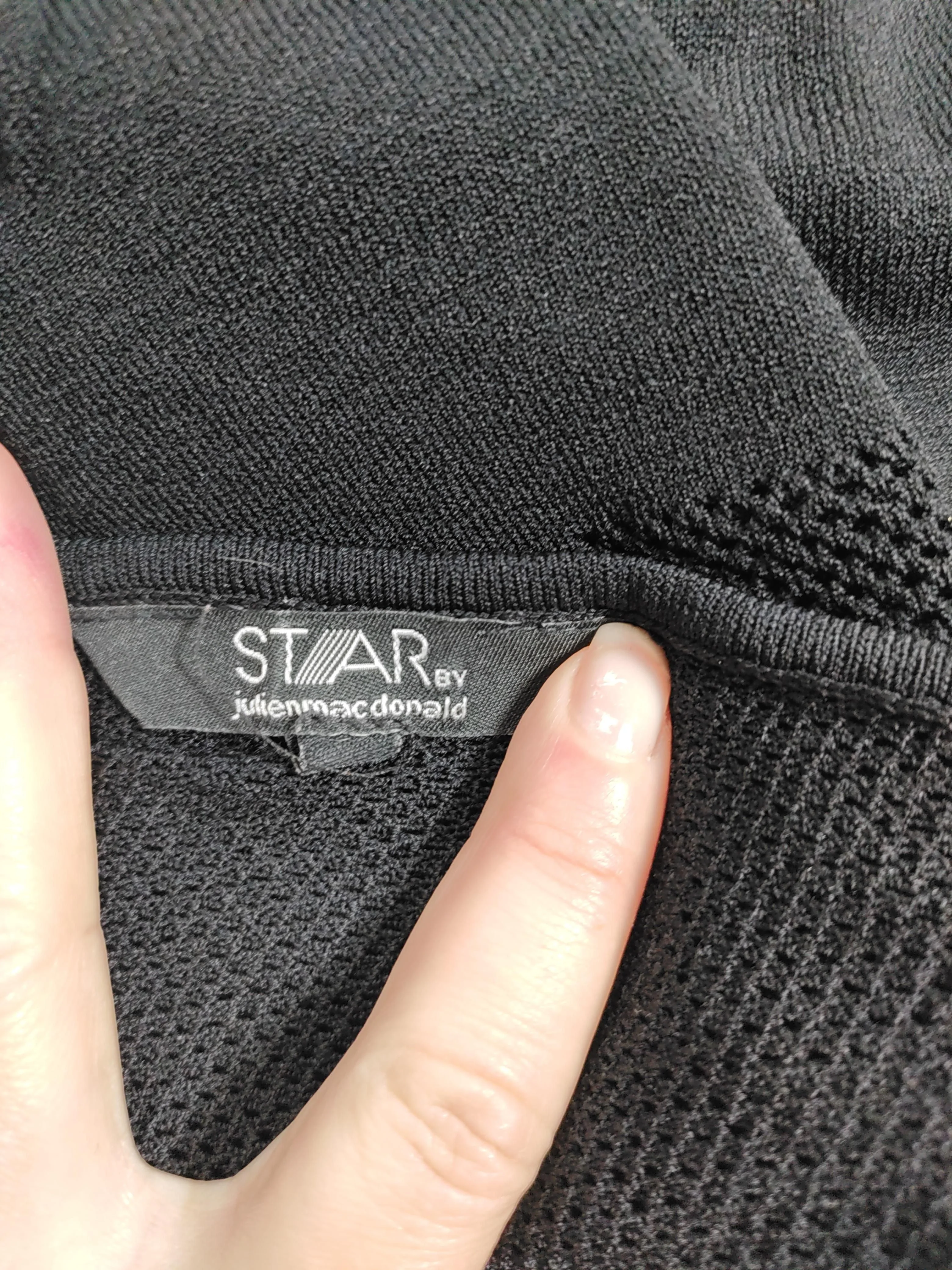 Star By Julien Macdonald Women's Top UK 8 Black Viscose with Nylon Basic - Image 5