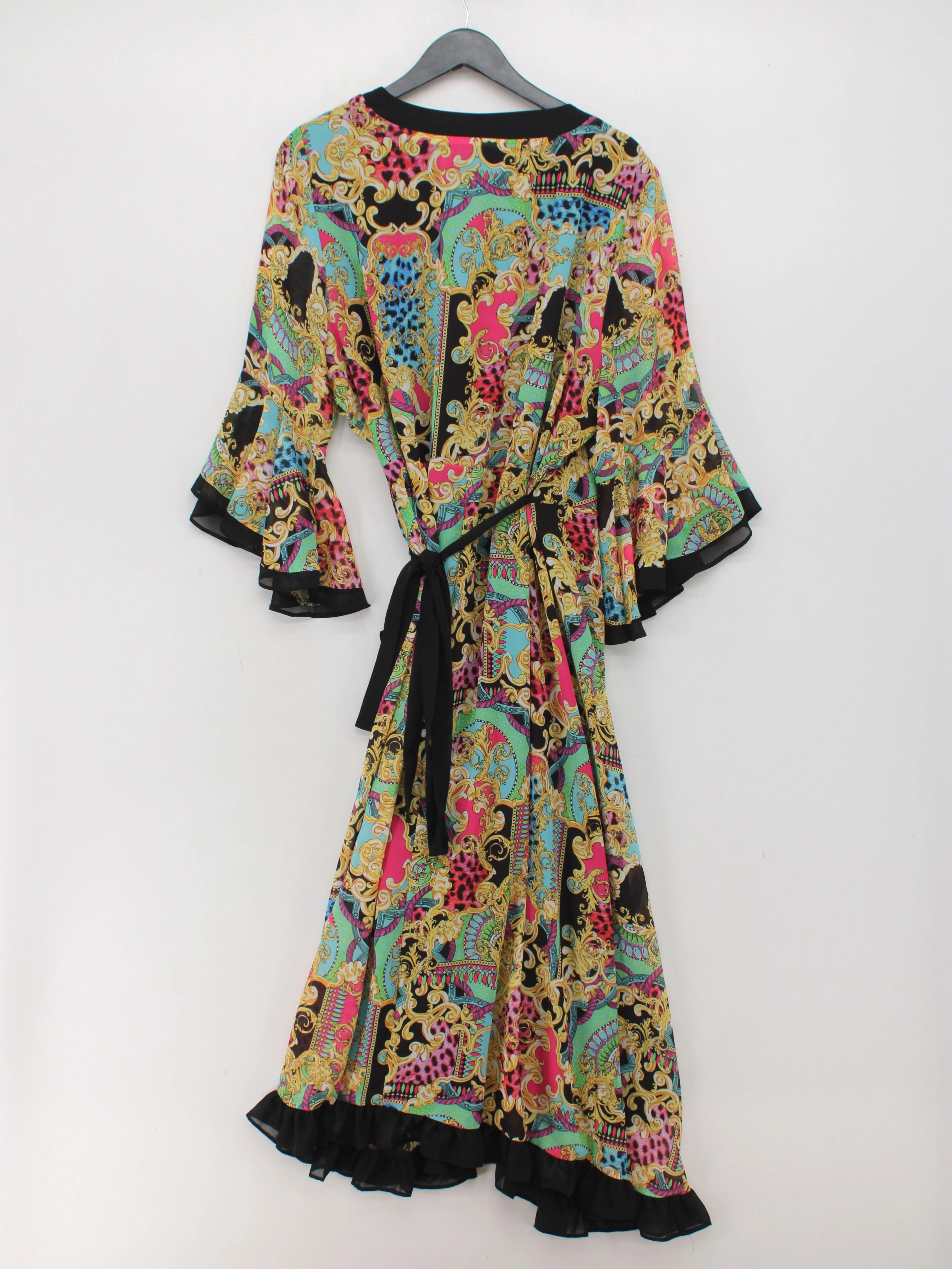 Star by Julien Macdonald Wrap Midi Dress UK24 in Multi - Image 2