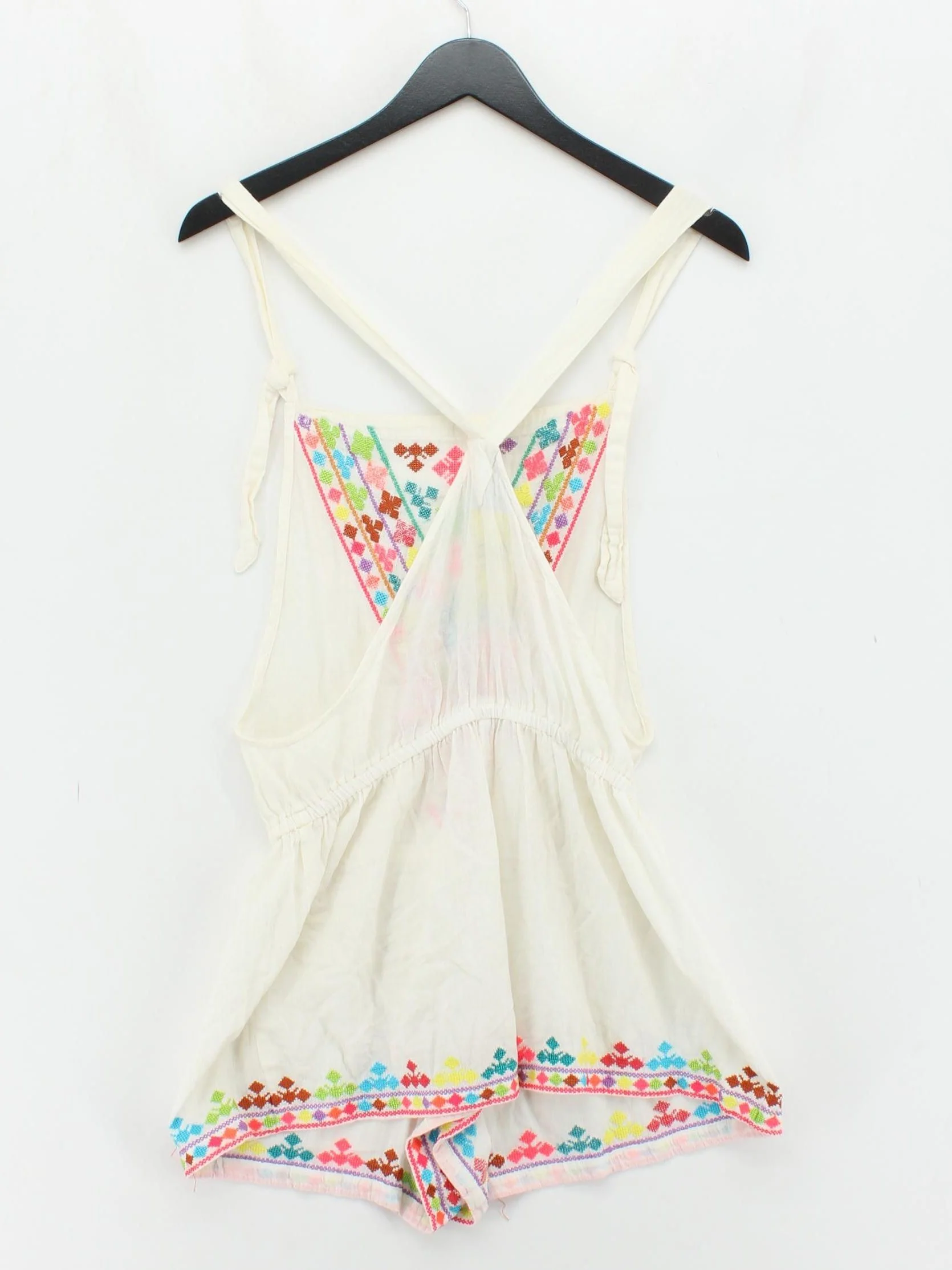 Star Mela Women's Playsuit S Cream 100% Cotton Playsuit - Image 2