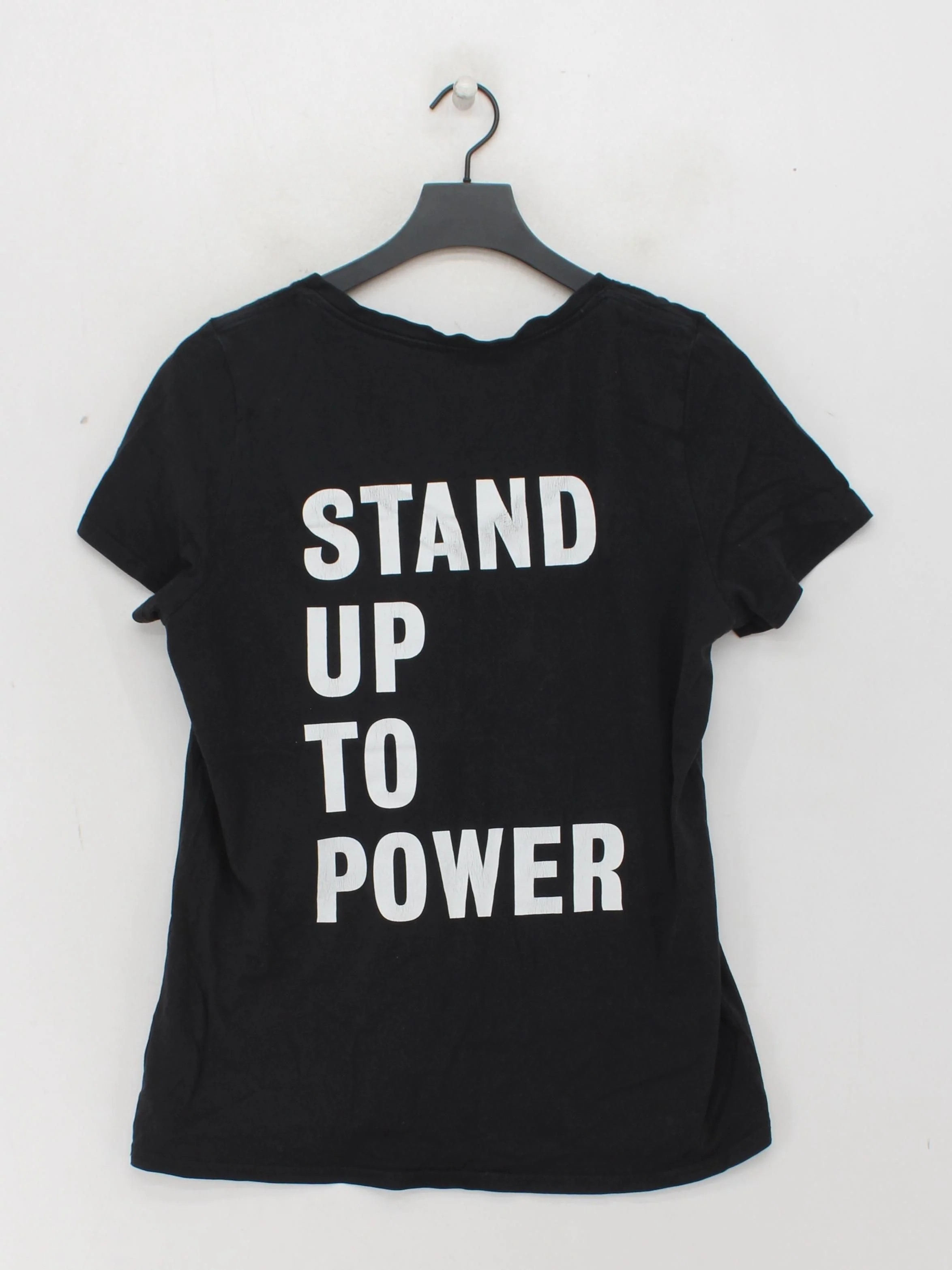 Stedman Women's T-Shirt L Black Graphic 100% Cotton Short Sleeve V-Neck Basic - Image 2