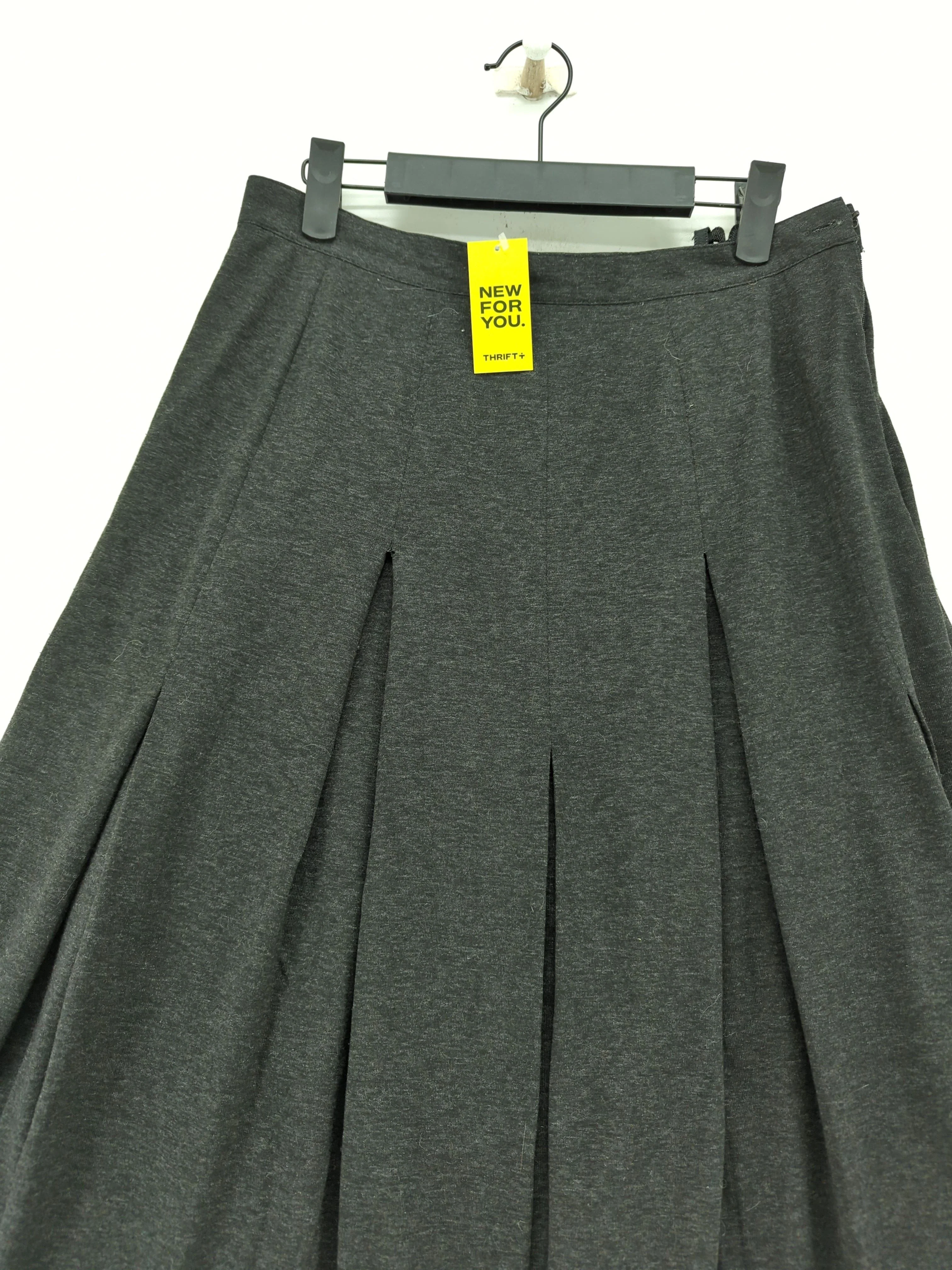 Steilmann Women's Midi Skirt UK 12 Grey Polyester with Viscose Midi Pleated - Image 3