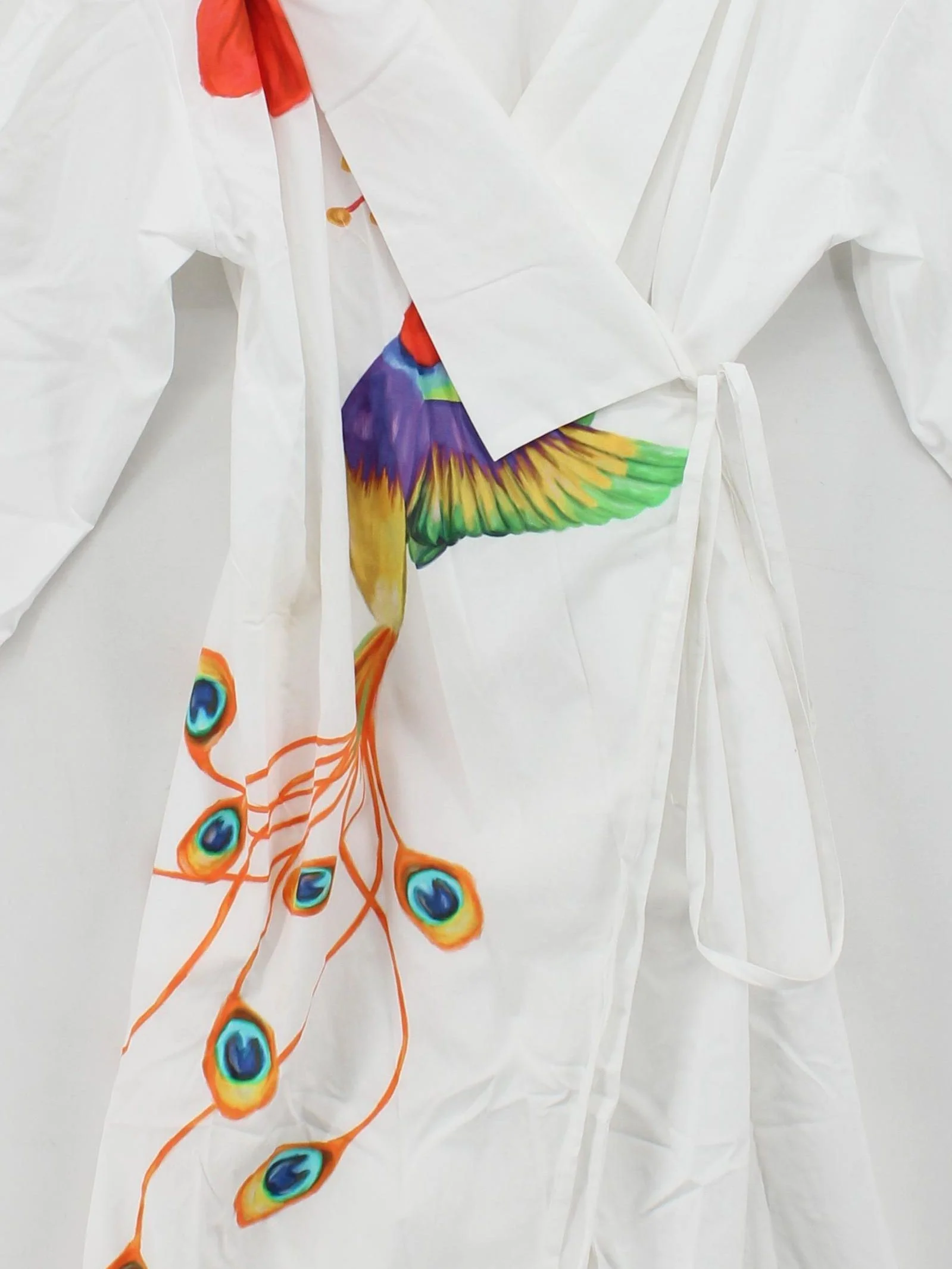 Stella Jean Wrap Maxi Dress UK10 in White - Image 3