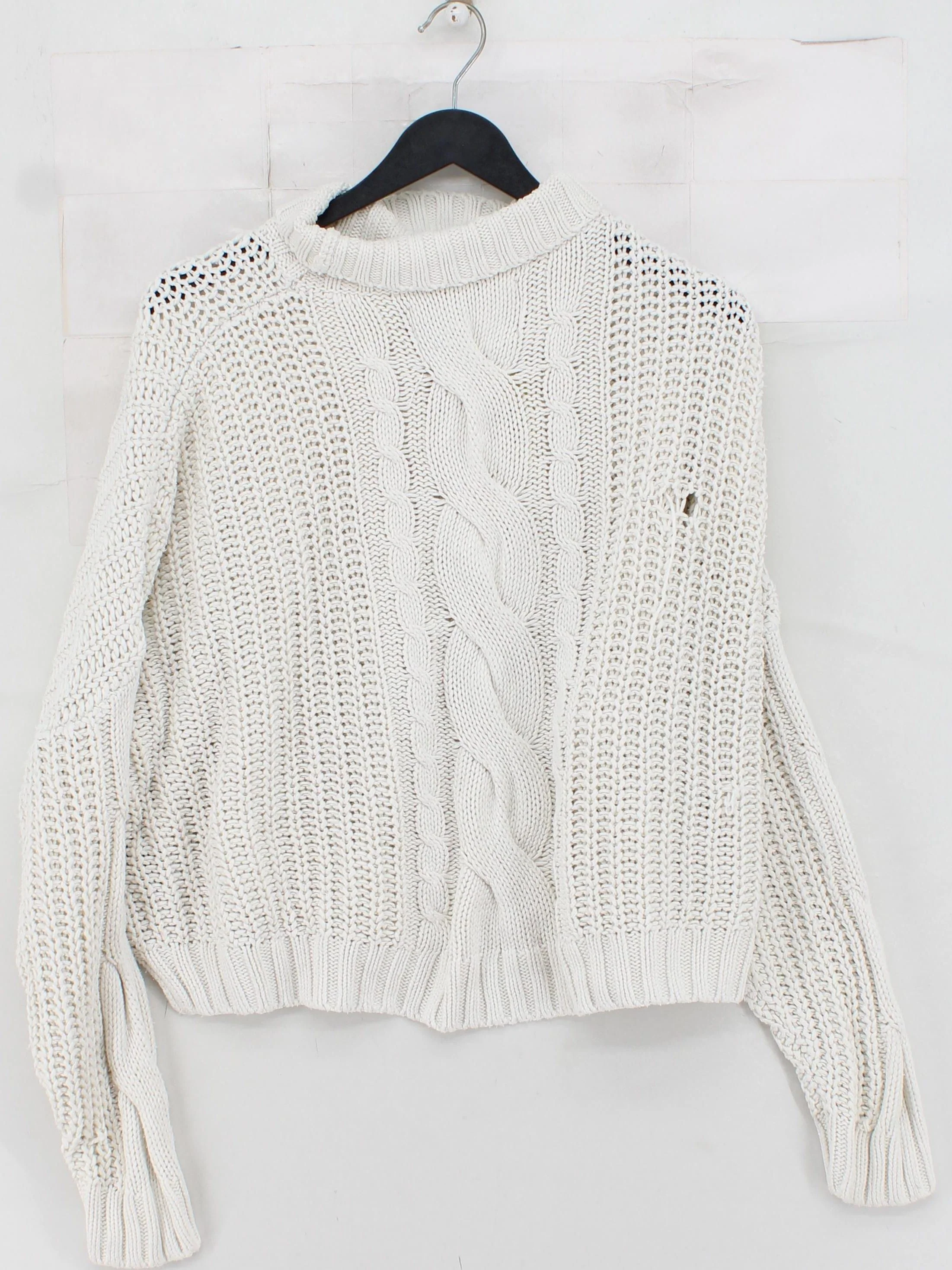 Stella Nova Women's Jumper S Cream 100% Wool Crew Neck Pullover - Image 2