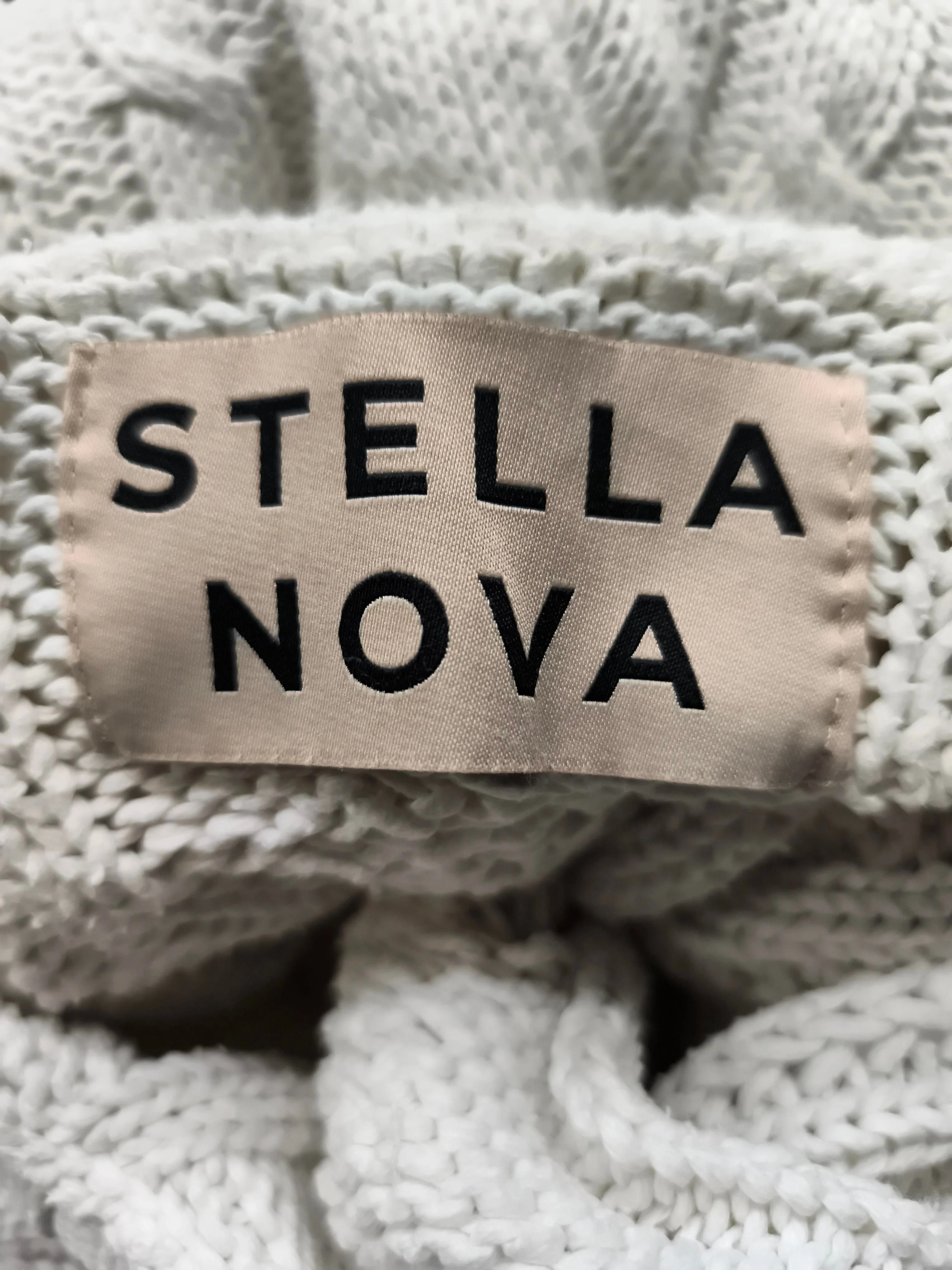 Stella Nova Women's Jumper S Cream 100% Wool Crew Neck Pullover - Image 5
