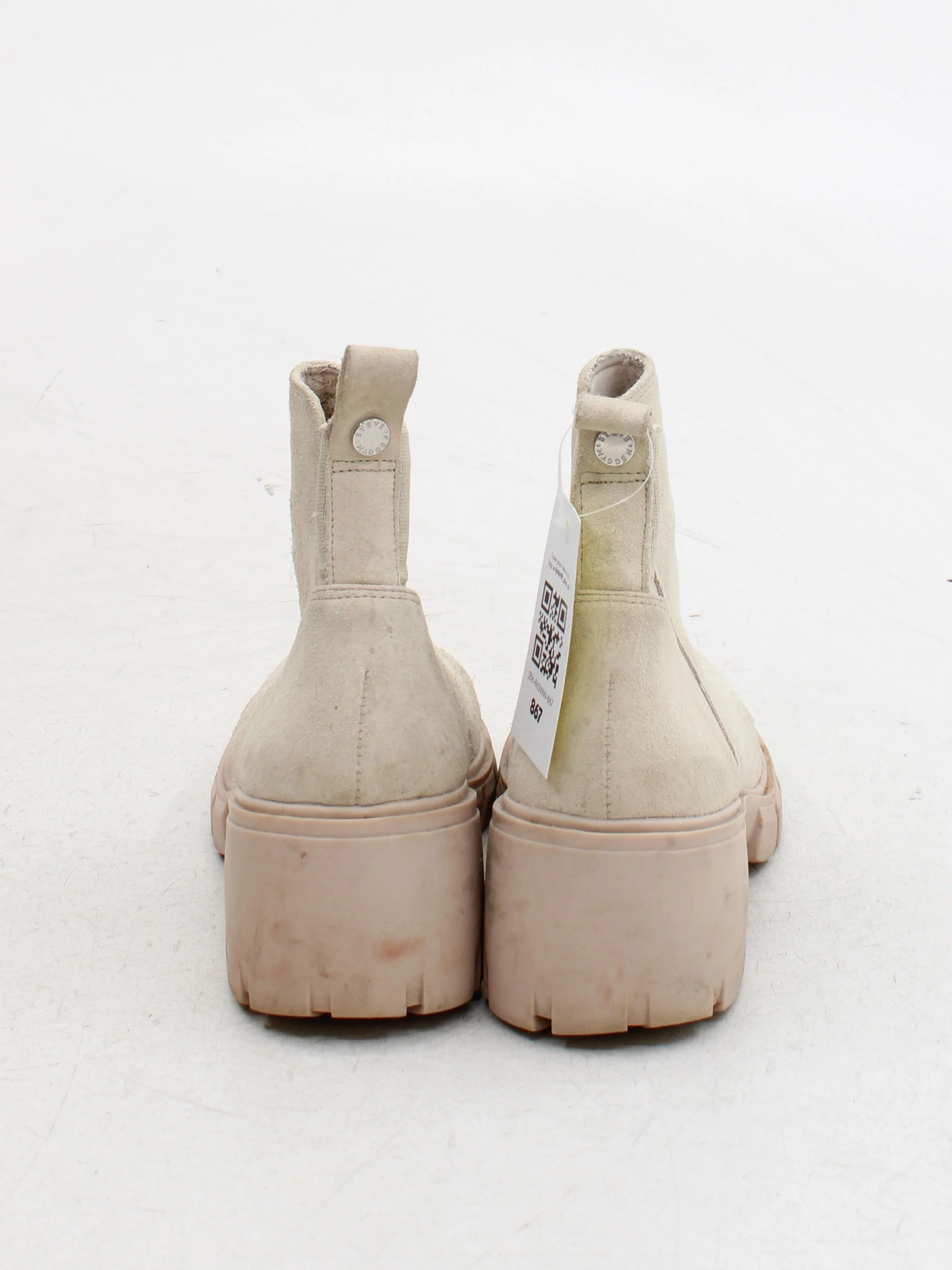 Steve Madden Women's Boots UK 5 Cream 100% Suede Chelsea - Image 3
