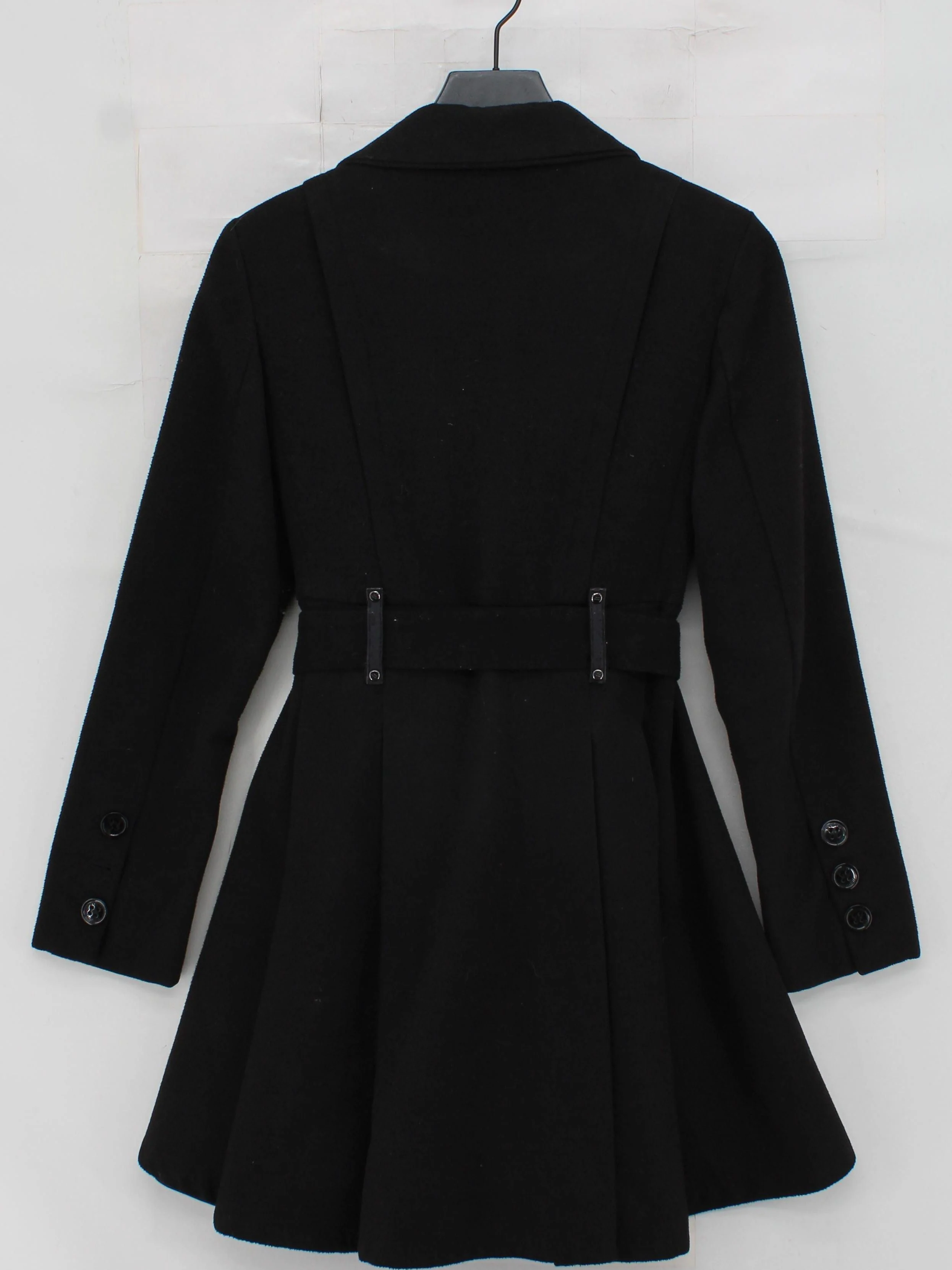 Steve Madden Women's Coat M Black Polyester with Viscose, Spandex Overcoat - Image 2