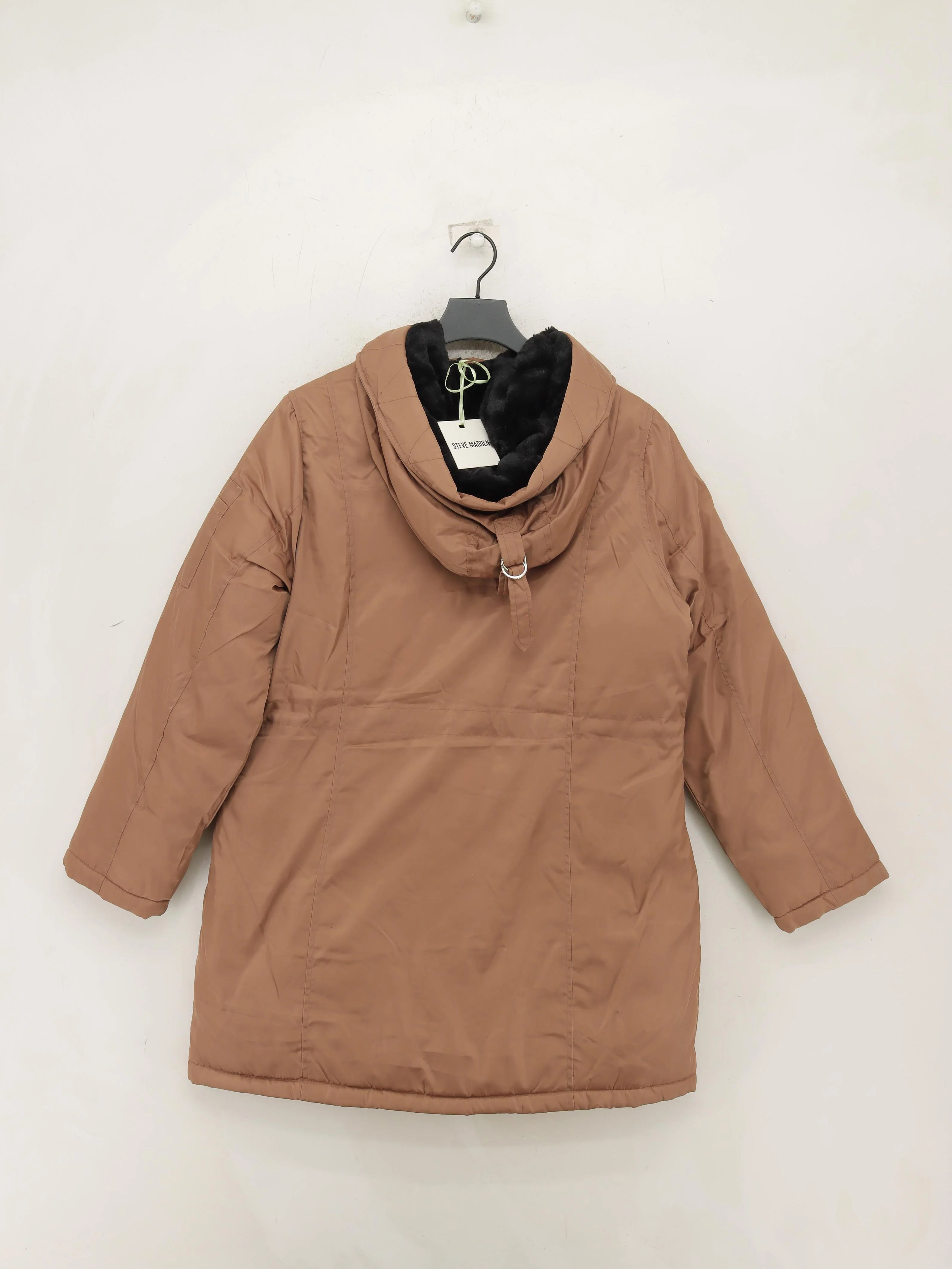 Steve Madden Women's Coat M Tan Polyester with Acrylic Parka New with tags - Image 2