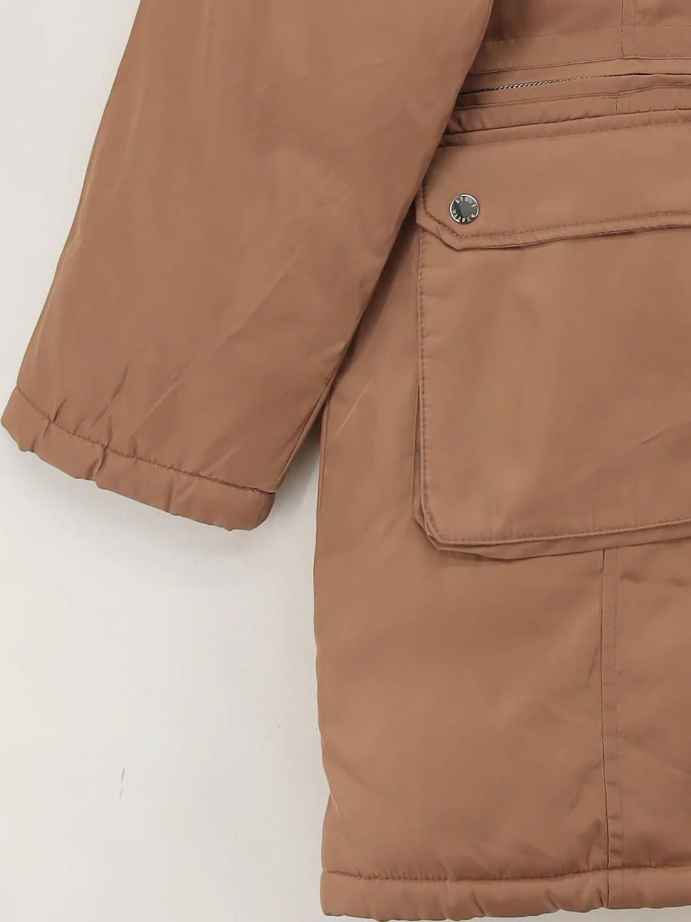 Steve Madden Women's Coat M Tan Polyester with Acrylic Parka New with tags - Image 4