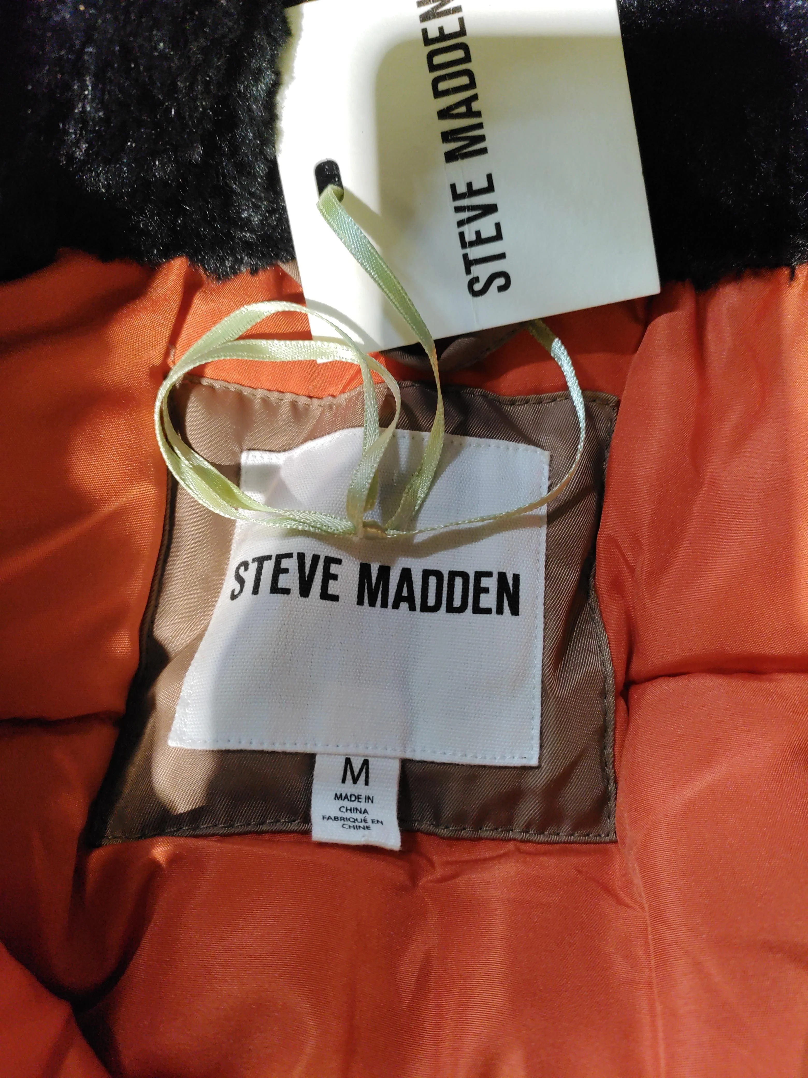 Steve Madden Women's Coat M Tan Polyester with Acrylic Parka New with tags - Image 5