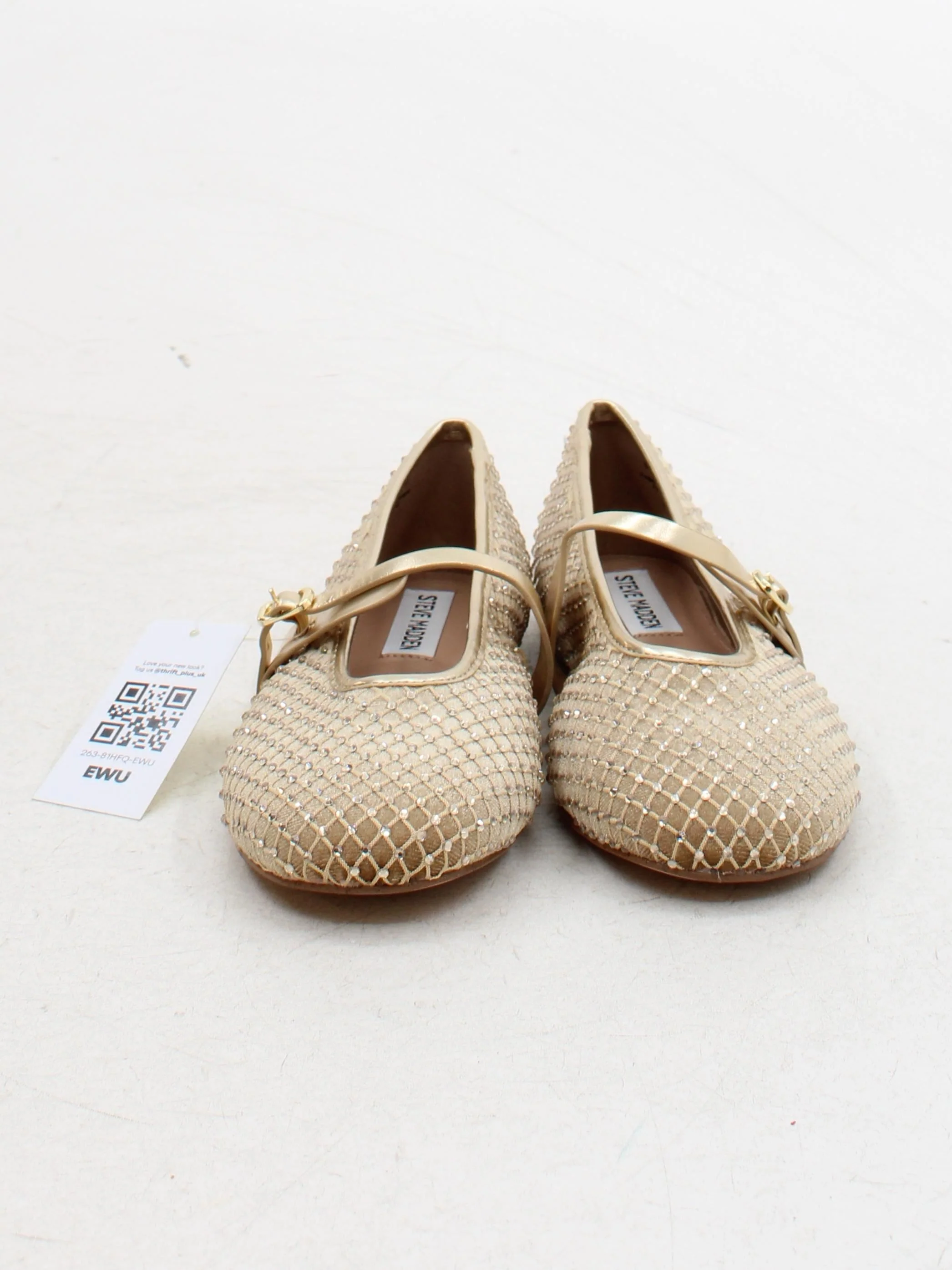 Steve Madden Women's Flat Shoes UK 4 Gold 100% Other Mary Jane - Image 2