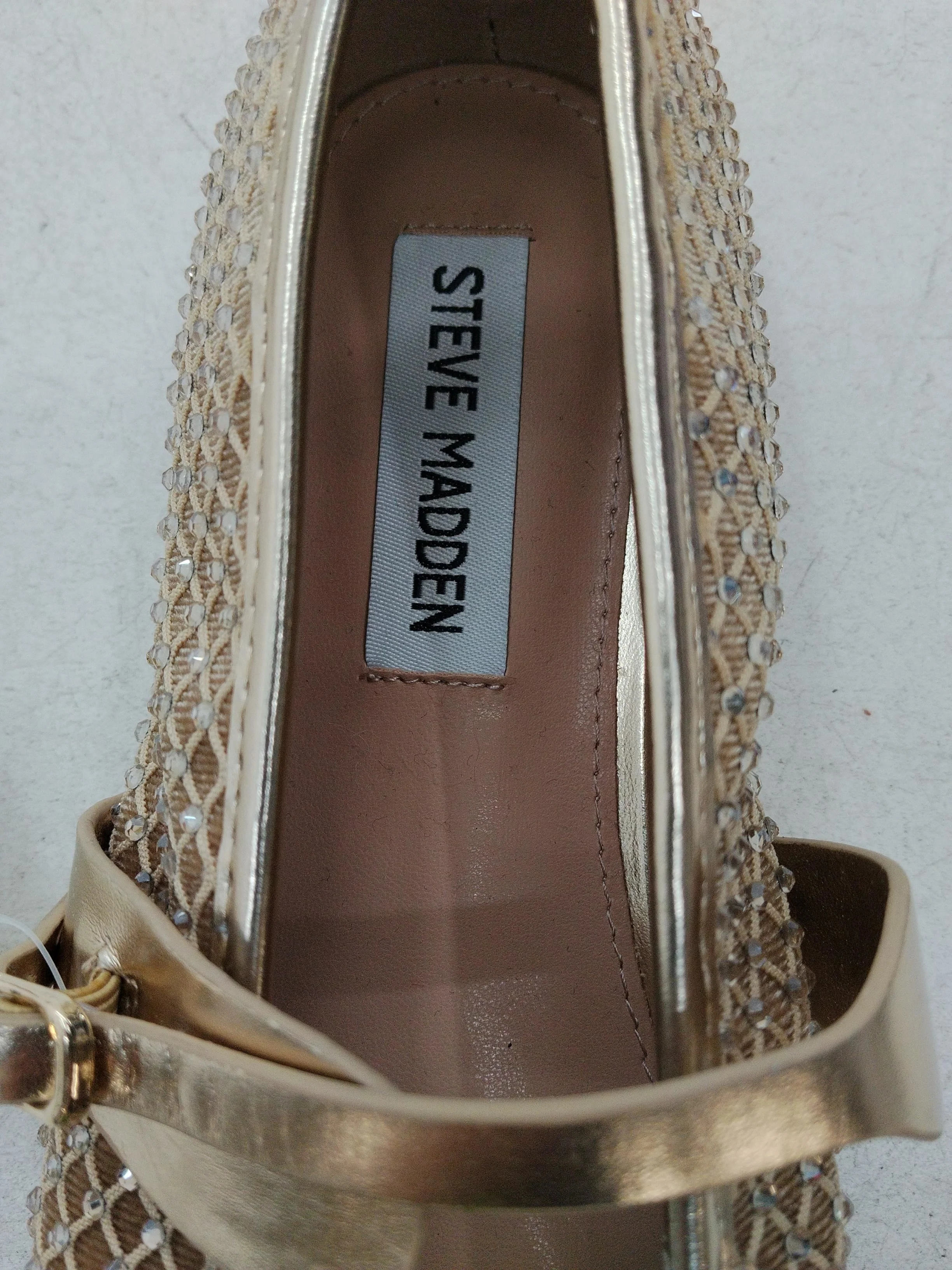 Steve Madden Women's Flat Shoes UK 4 Gold 100% Other Mary Jane - Image 6