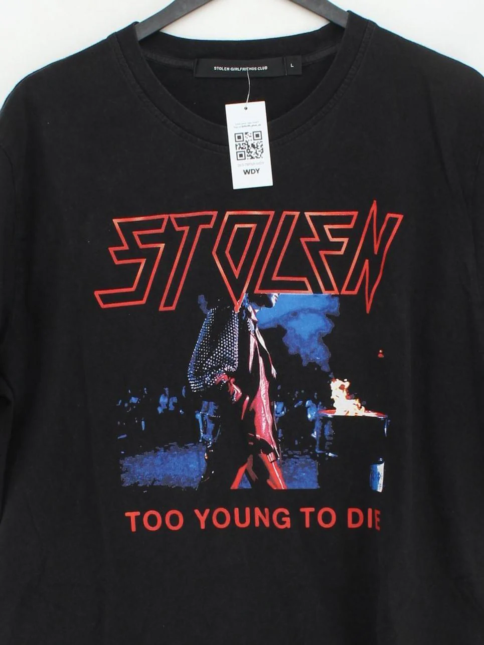 Stolen Girlfriends Club Men's T-Shirt L Black Graphic 100% Cotton Basic - Image 3