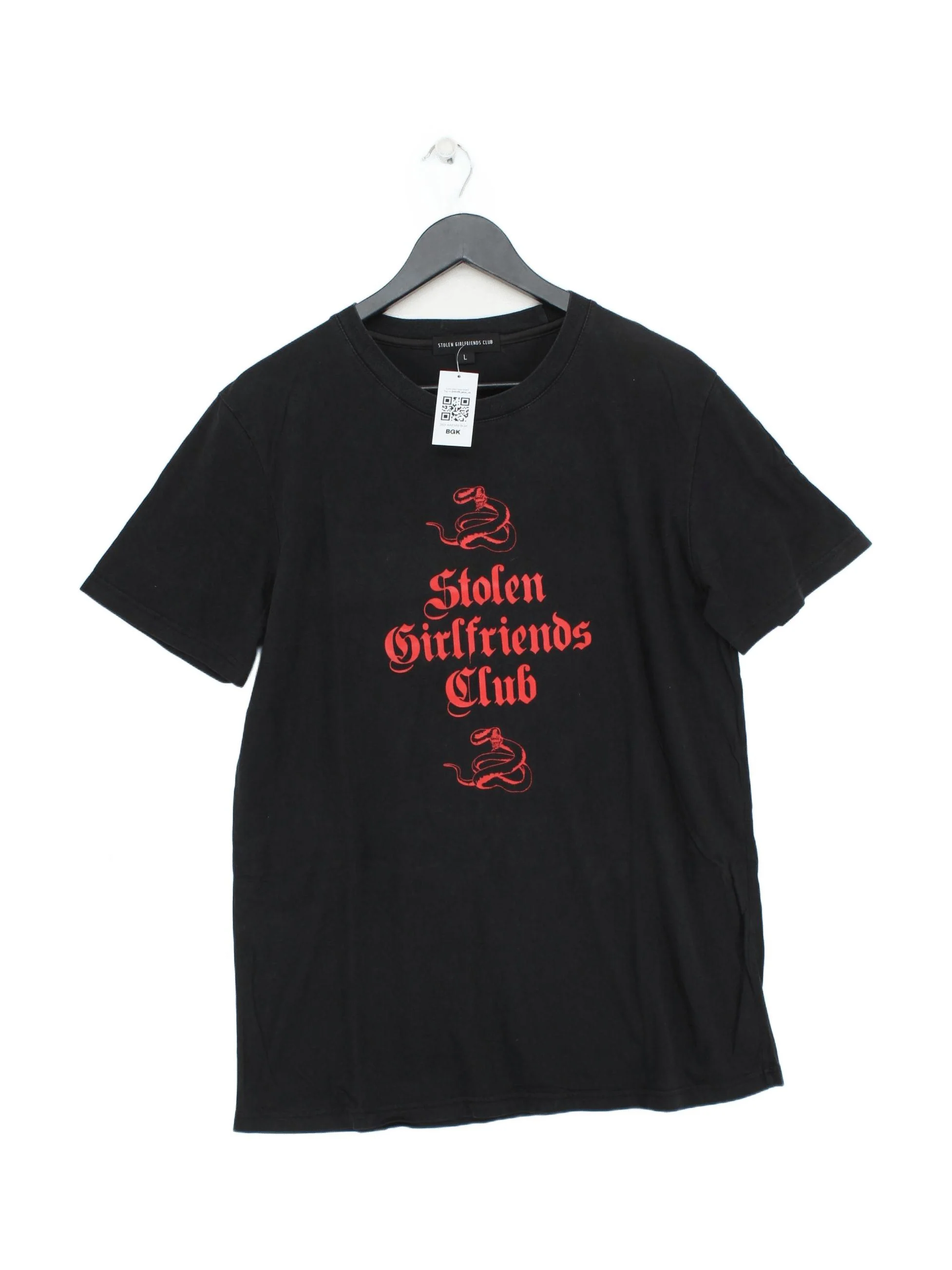 Stolen Girlfriends Club Men's T-Shirt L Black Graphic 100% Other Basic