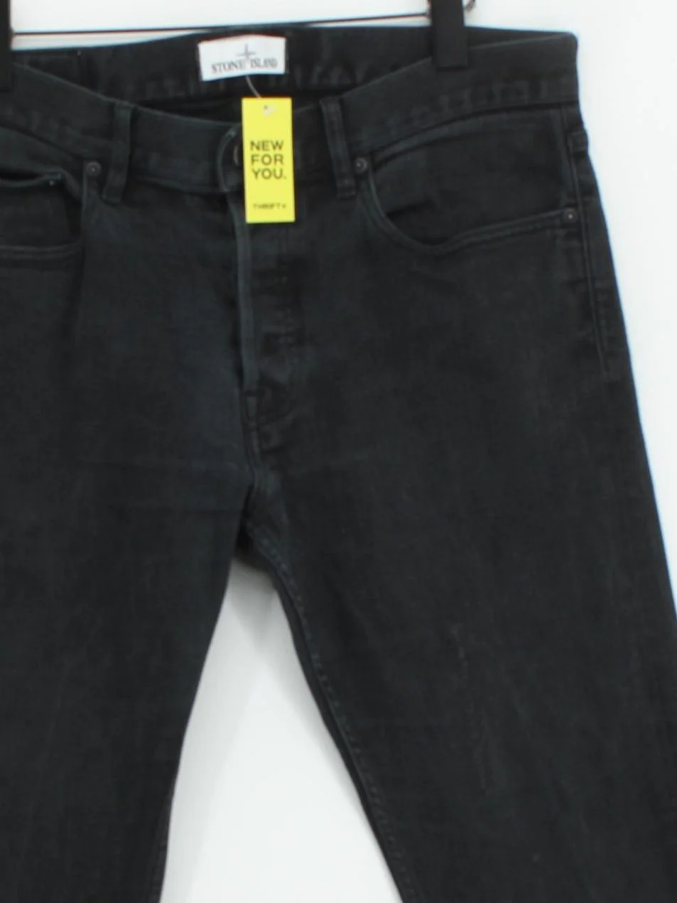 Stone Island Men's Jeans W 32 in Black Cotton with Elastane Straight - Image 3