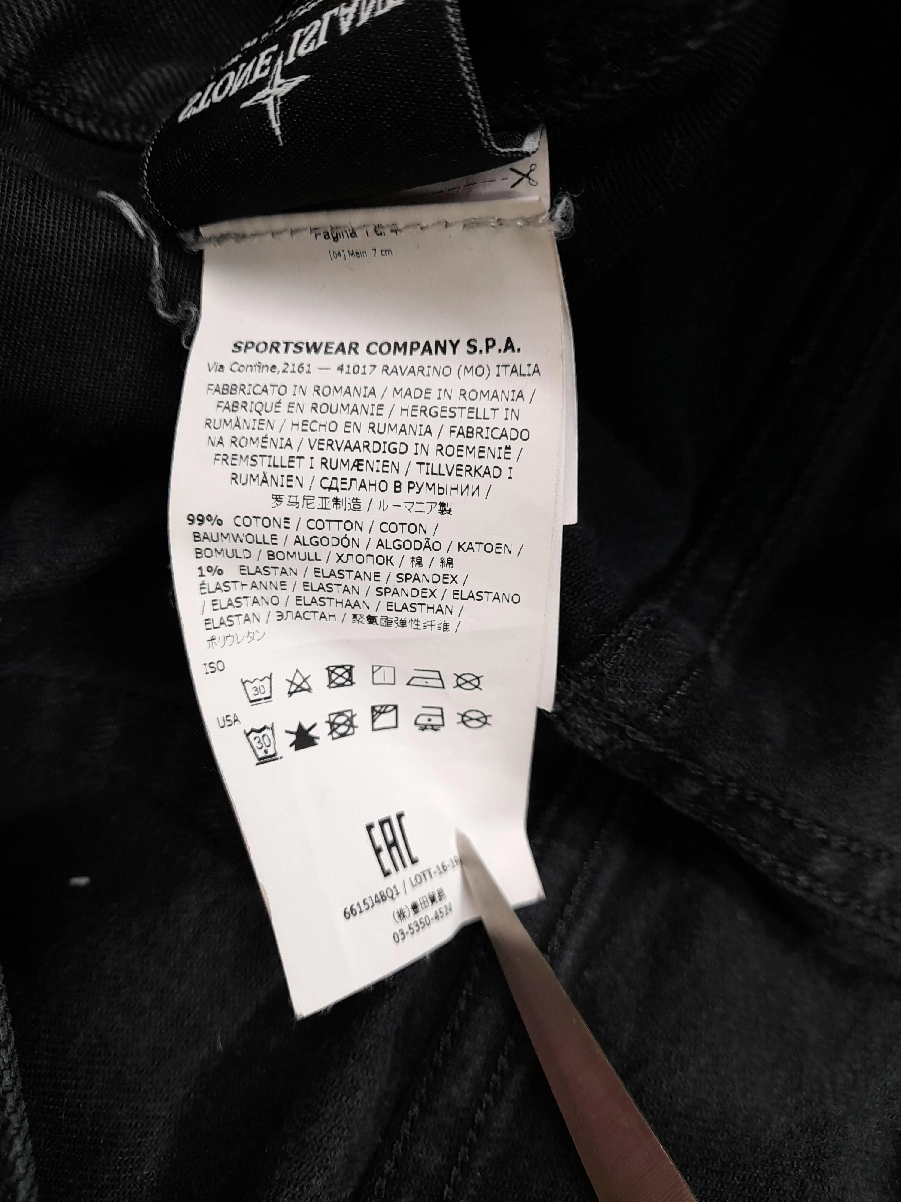 Stone Island Men's Jeans W 32 in Black Cotton with Elastane Straight - Image 6