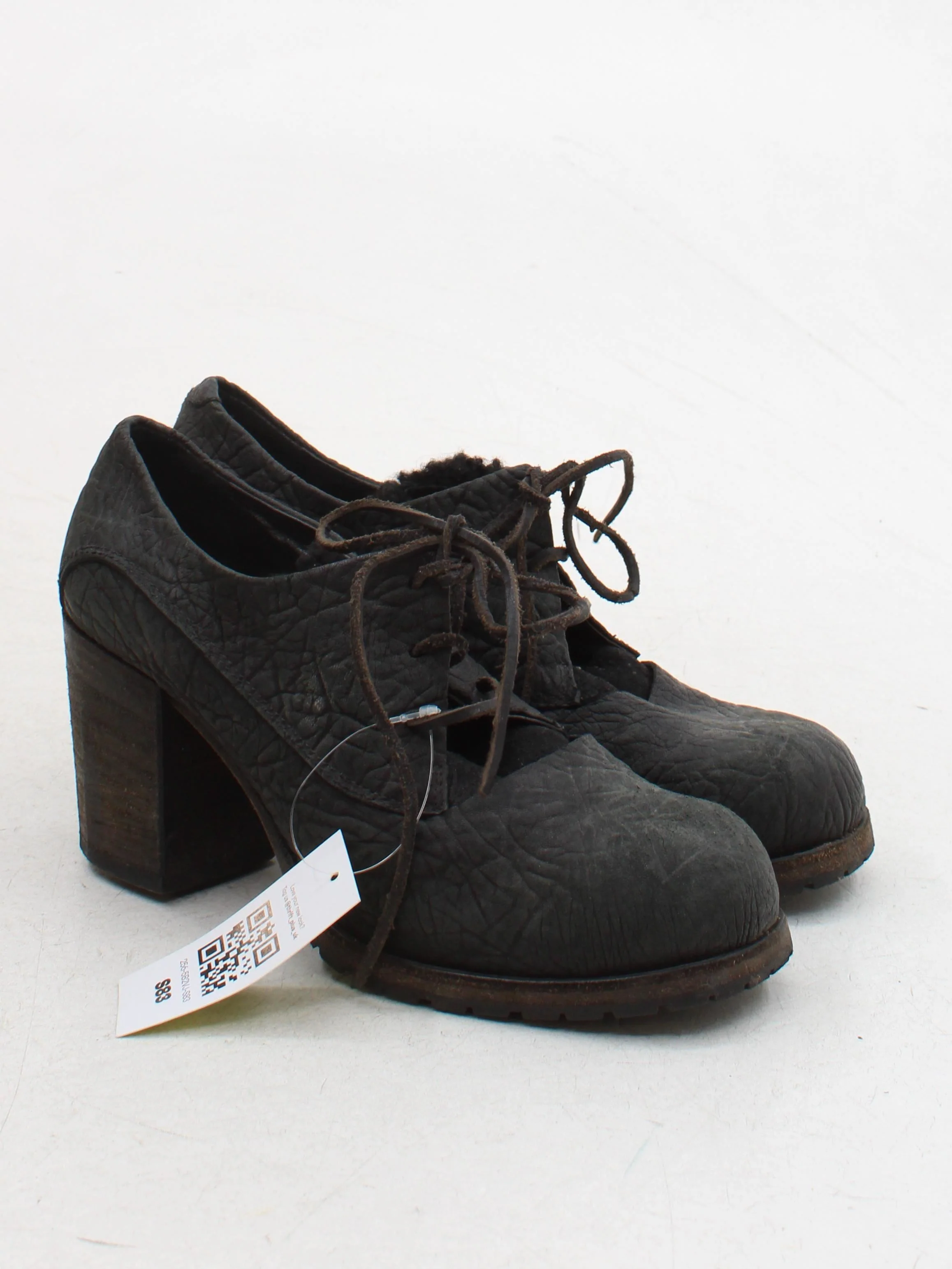 STRATEGIA Women's Heels UK 4 Black 100% Leather Platform - Image 4