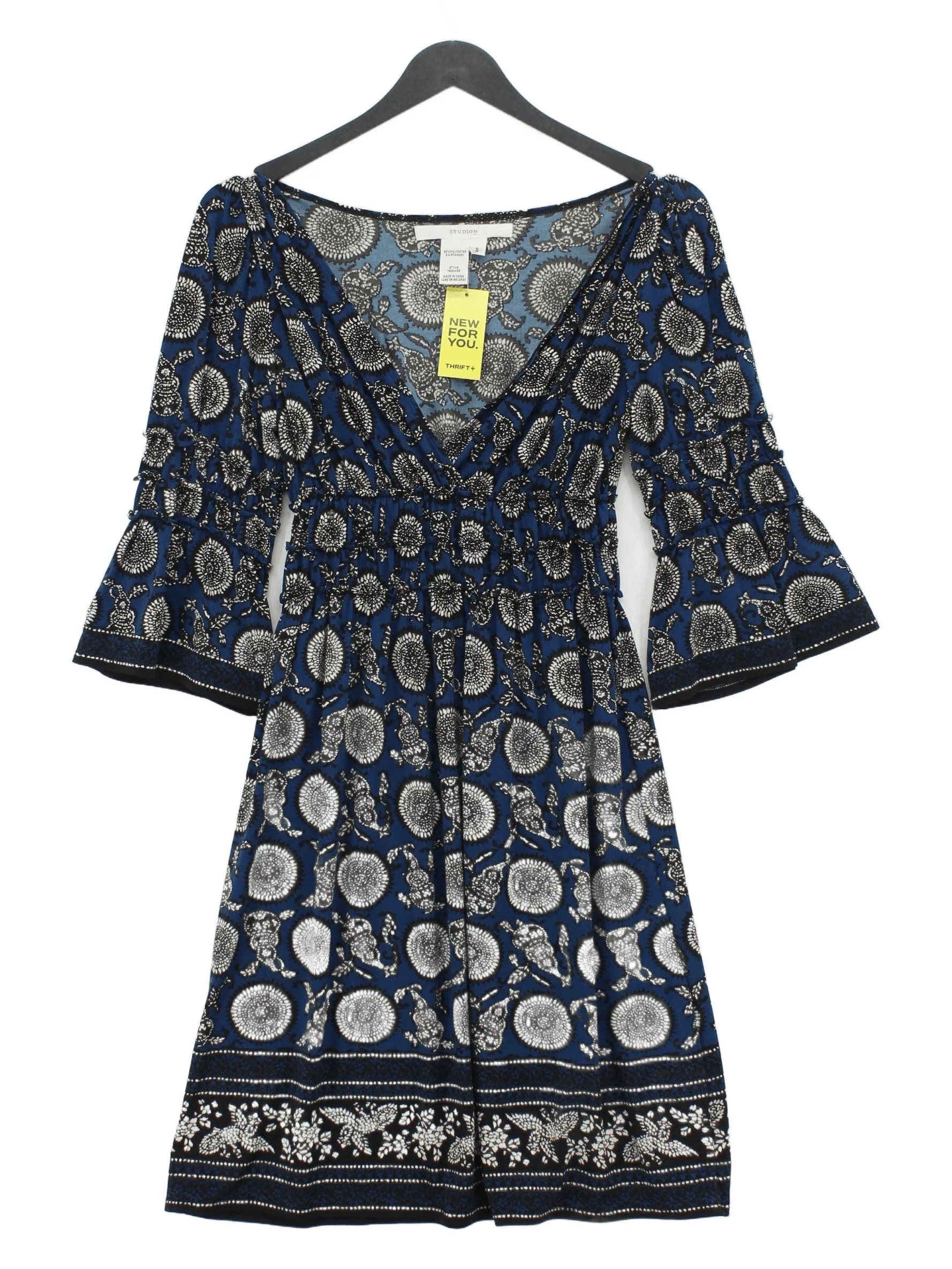 STUDIO M Shirt Mini Dress S in Blue