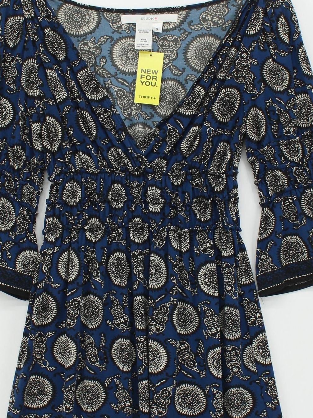 STUDIO M Shirt Mini Dress S in Blue - Image 3