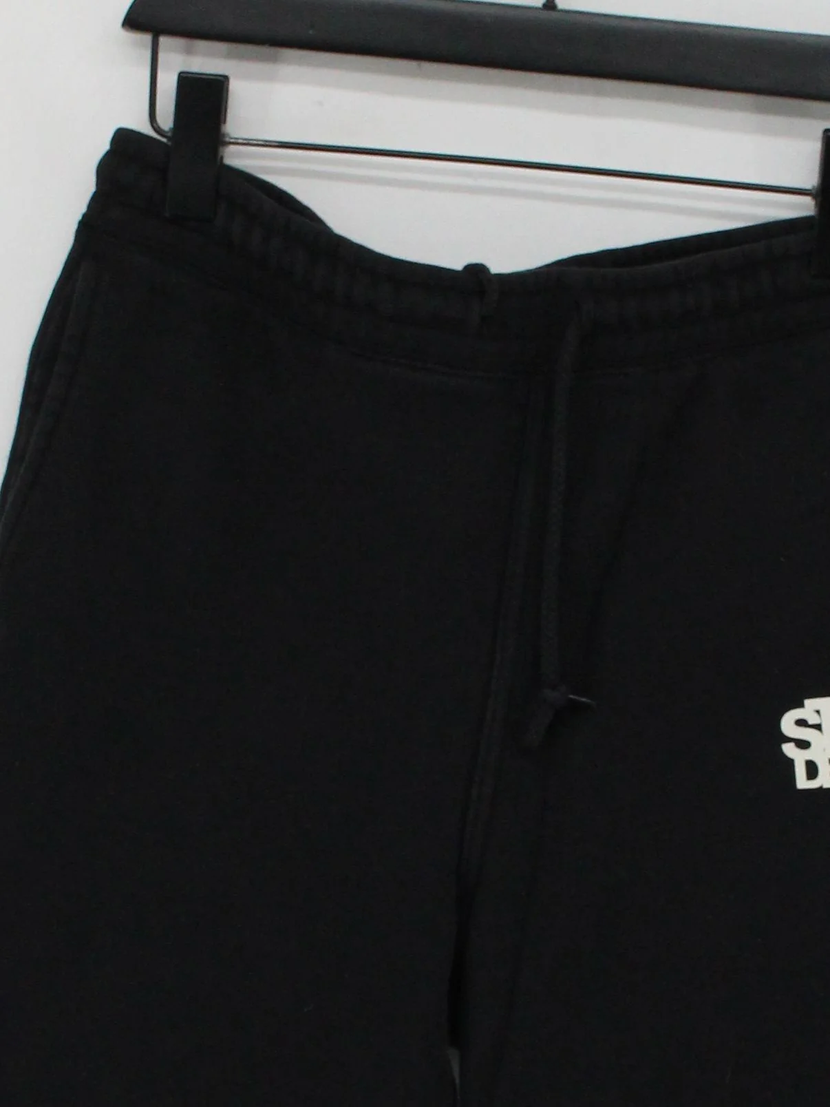 Stussy Men's Sports Bottoms S Black Graphic Cotton with Polyester Sweatpants - Image 3