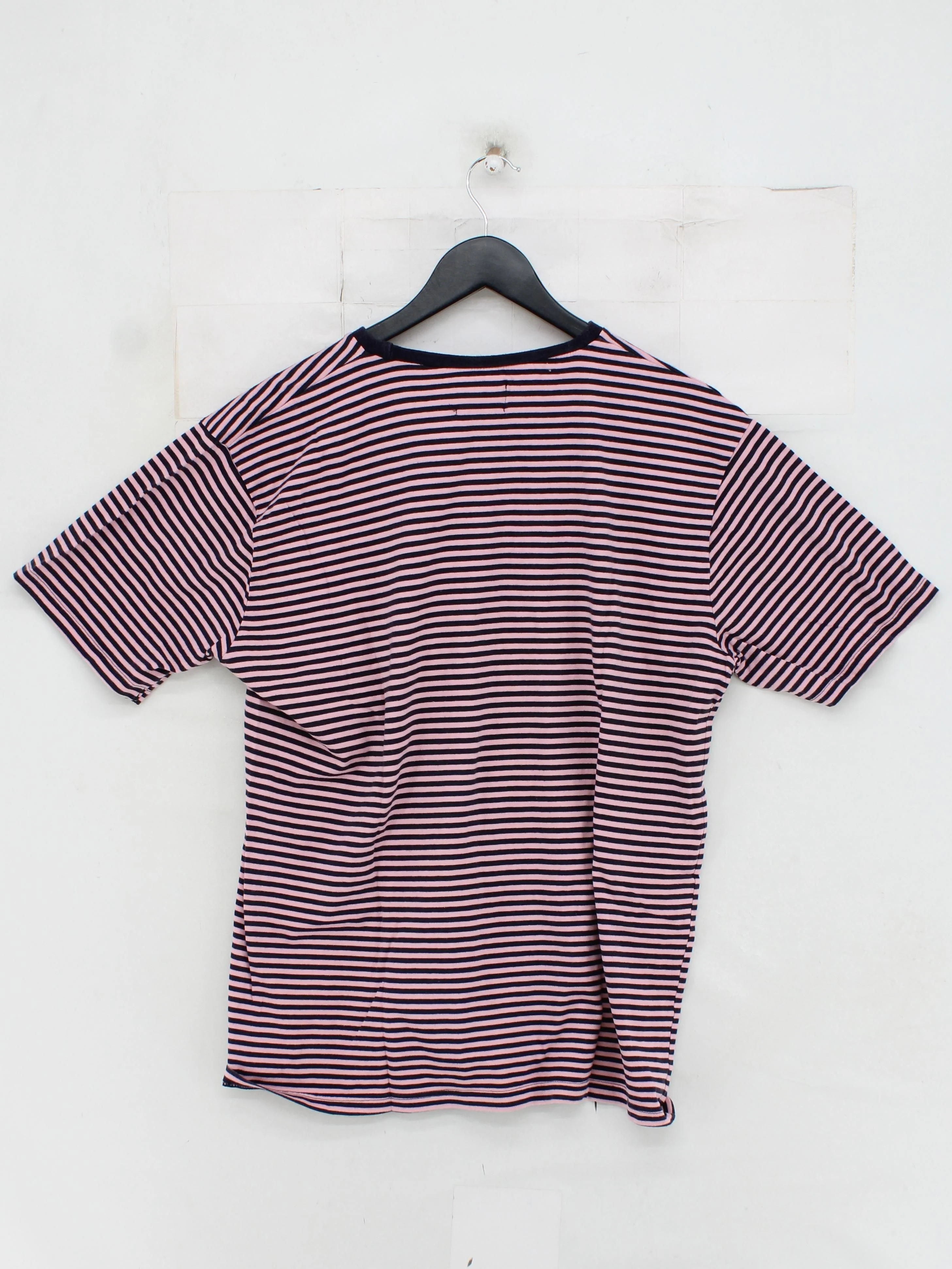 Stussy Men's T-Shirt L Multi Striped 100% Cotton Basic - Image 2