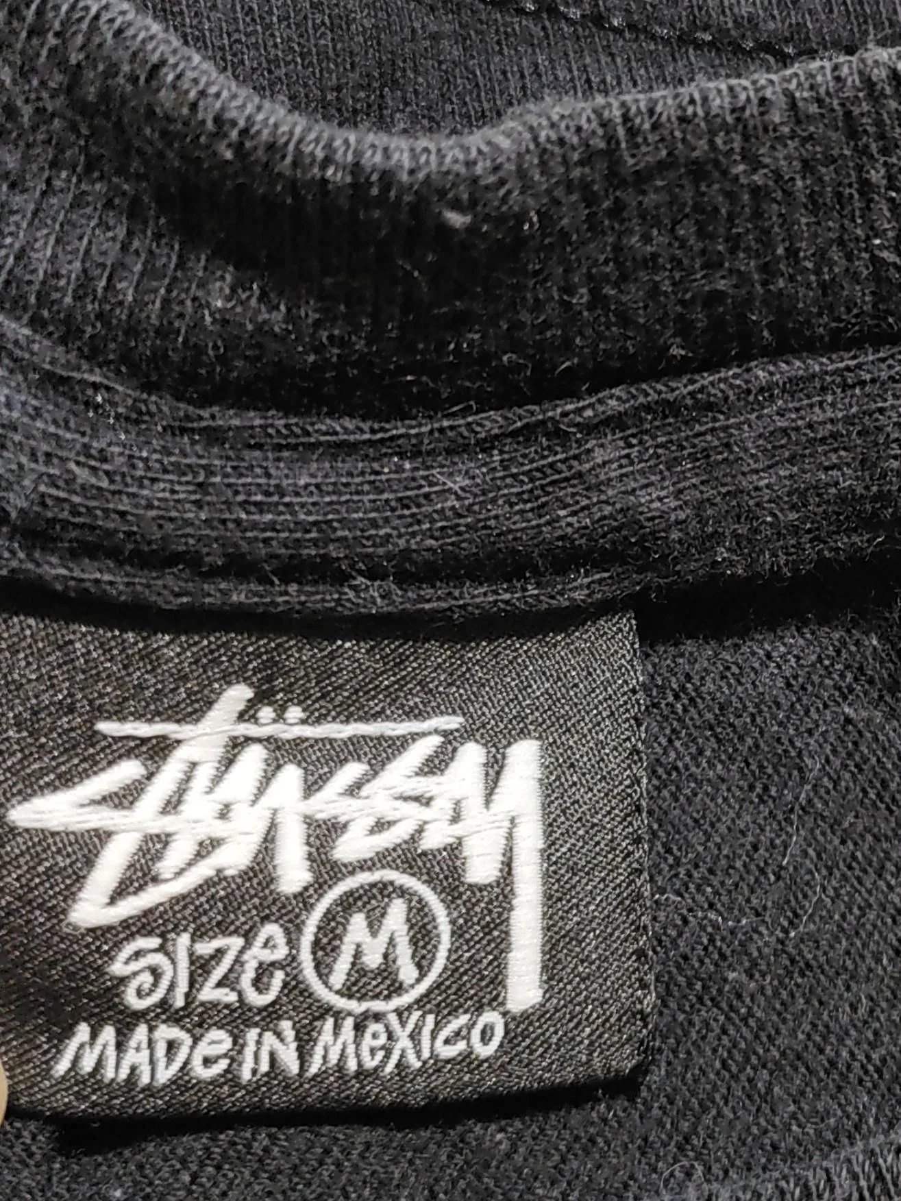 Stussy Men's T-Shirt M Black Graphic 100% Cotton Basic - Image 5