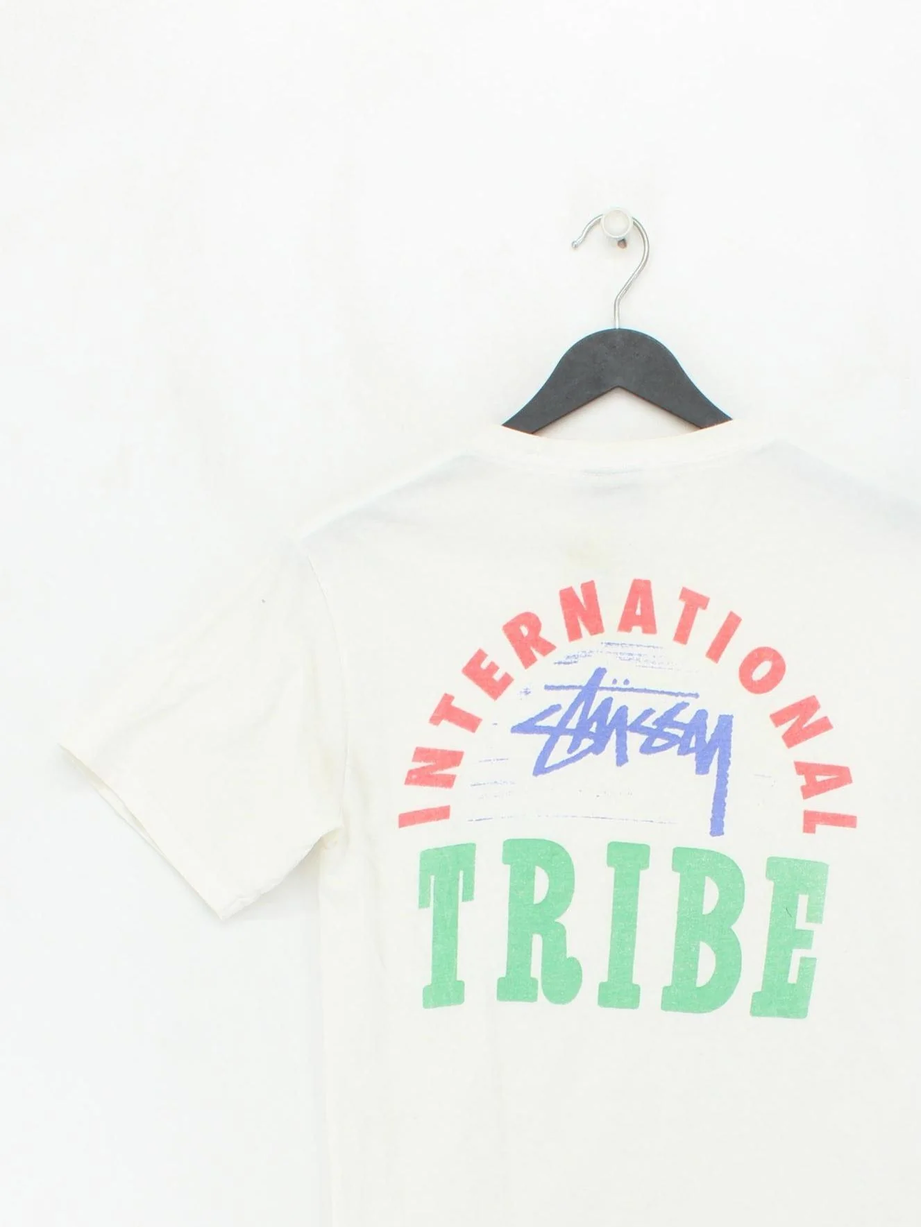 Stussy Men's T-Shirt S White Graphic 100% Cotton Basic - Image 2