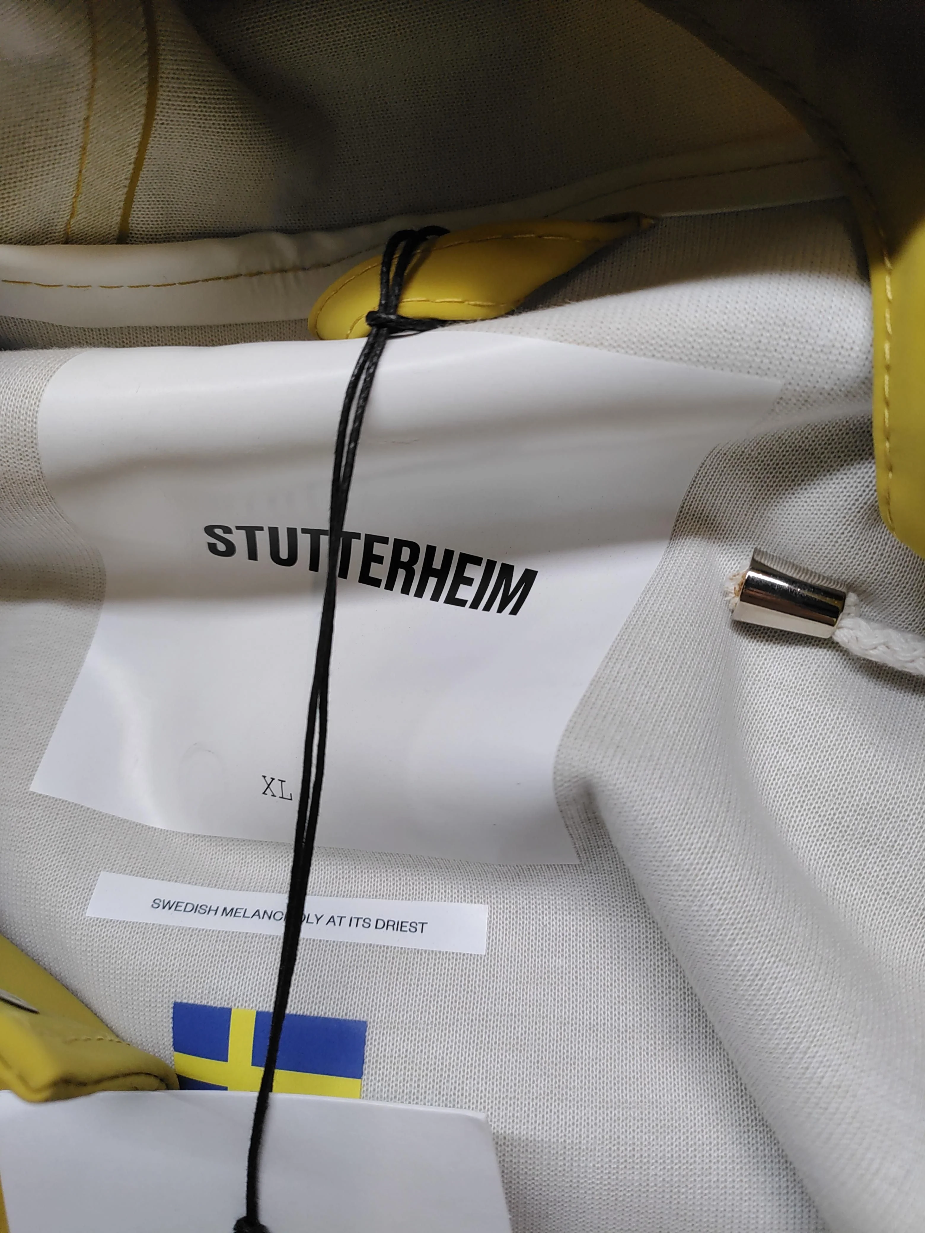 Stutterheim Men's Coat XL Yellow Cotton with Polyester Rain Coat New with tags - Image 6