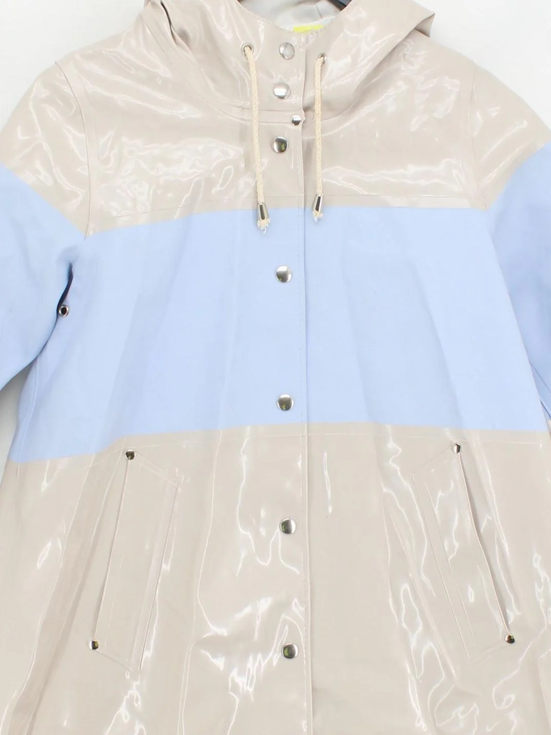 Stutterheim Women's Coat XXS Cream Cotton with Polyester Rain Coat - Image 3