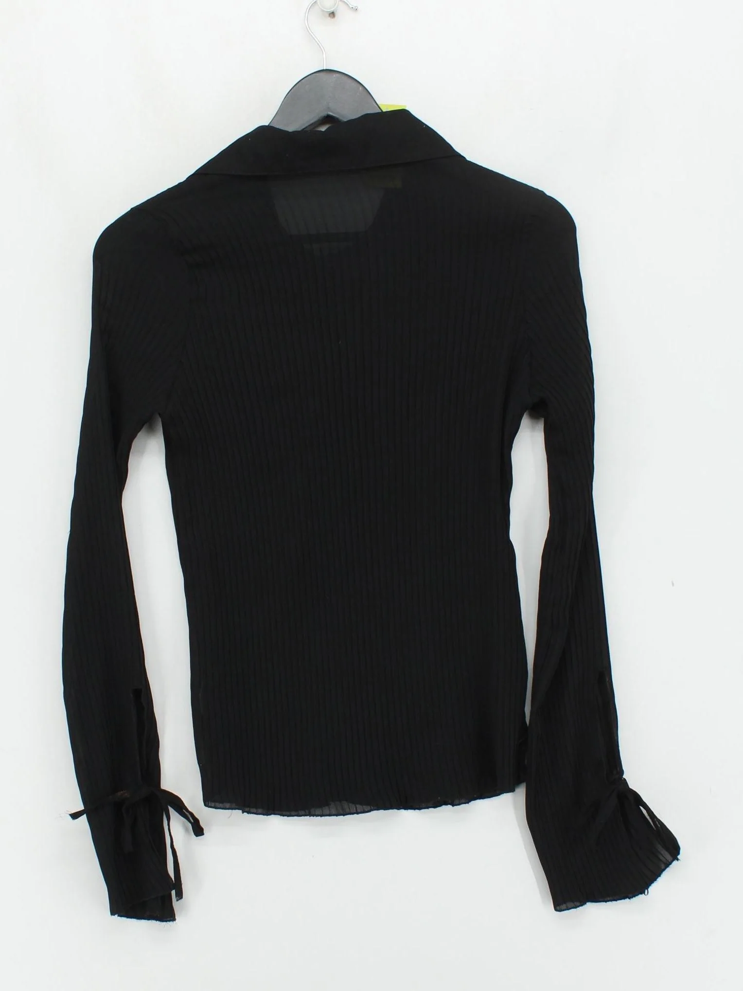 Sud Express Women's Top S Black 100% Other Long Sleeve Collared Basic - Image 2