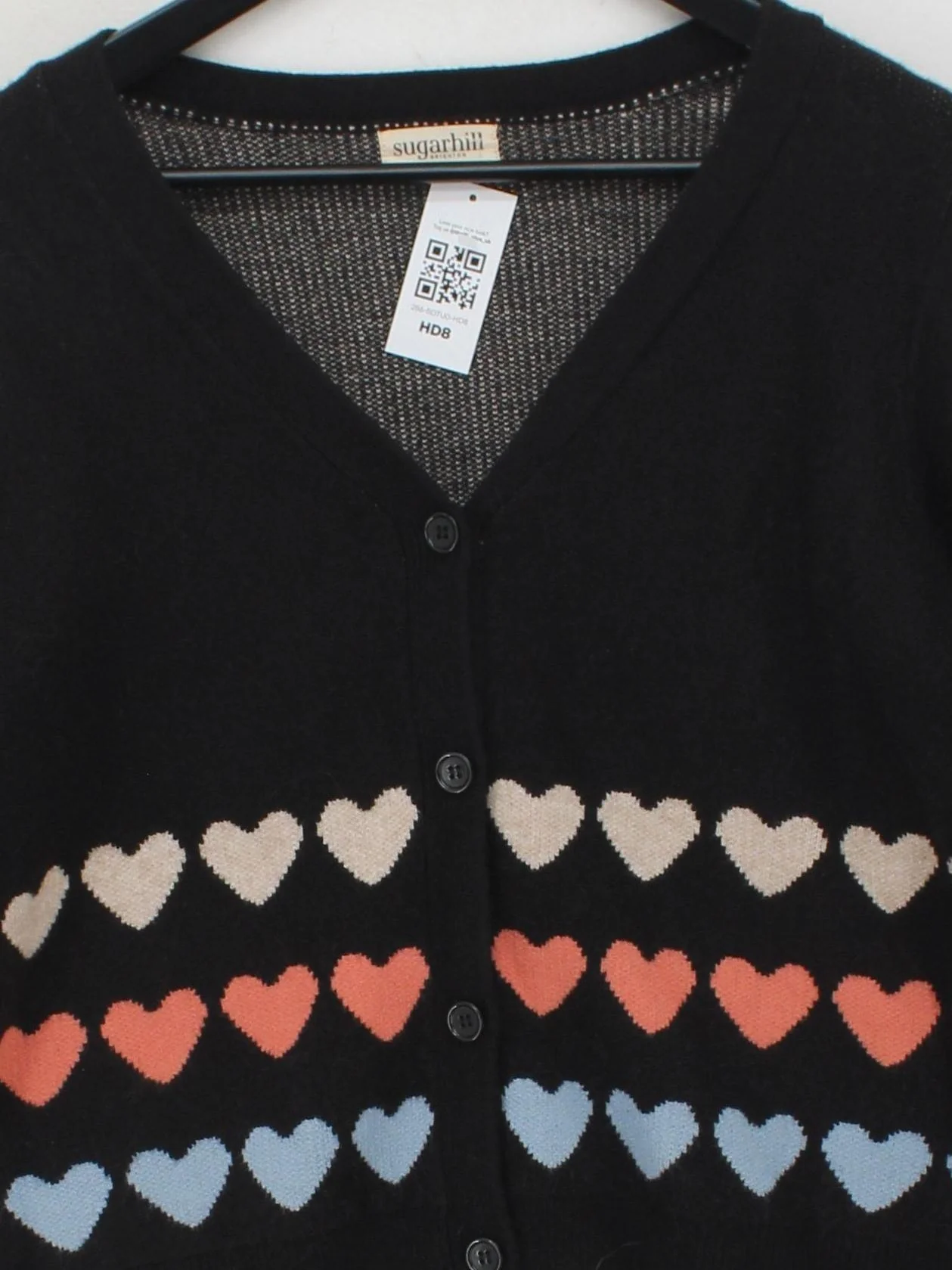 Sugarhill Women's Cardigan UK 12 Black Viscose with Polyester, Nylon Cardigan - Image 3