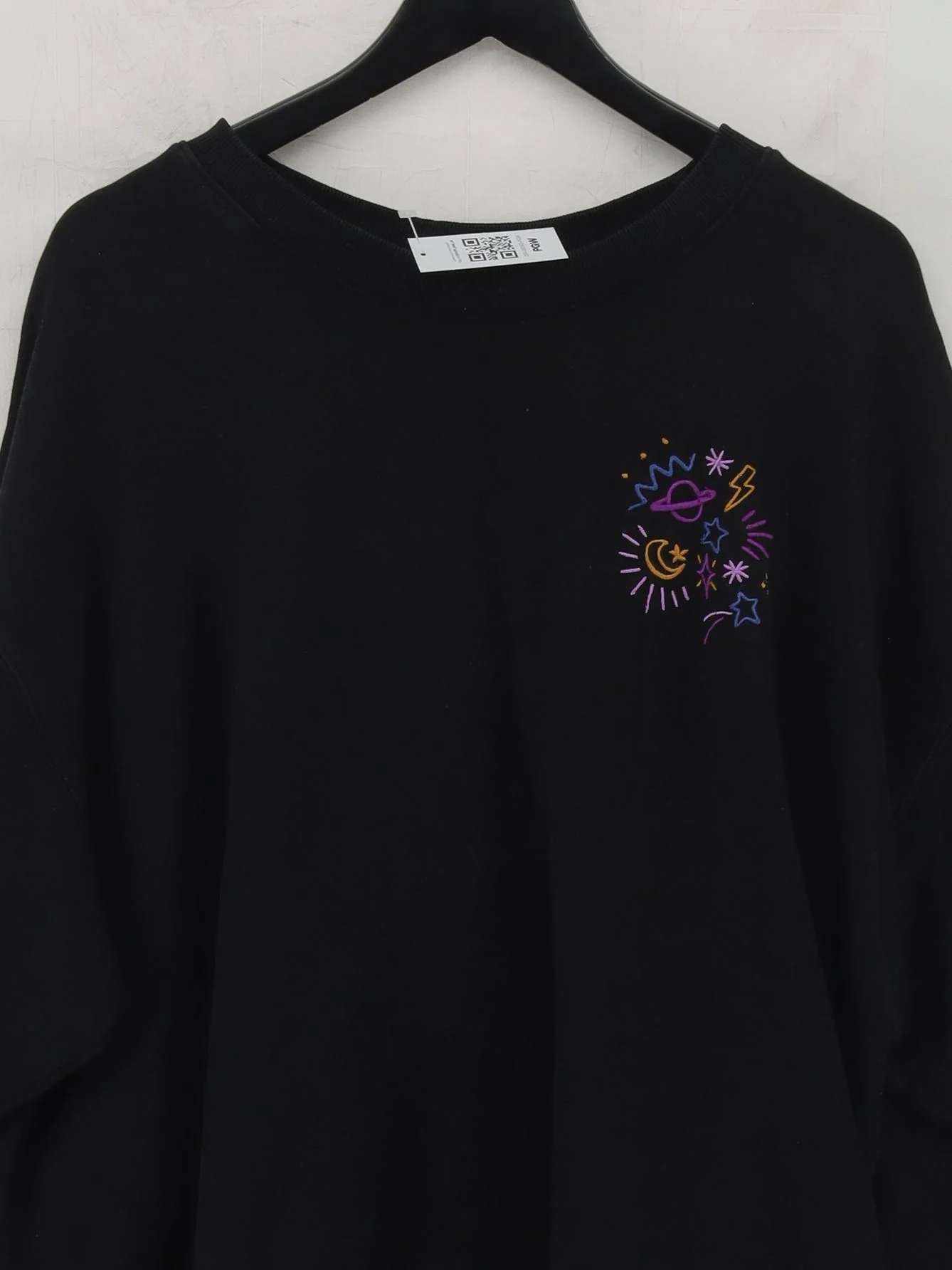 Sugarhill Women's Hoodie M Black Graphic Cotton with Polyester Pullover - Image 3