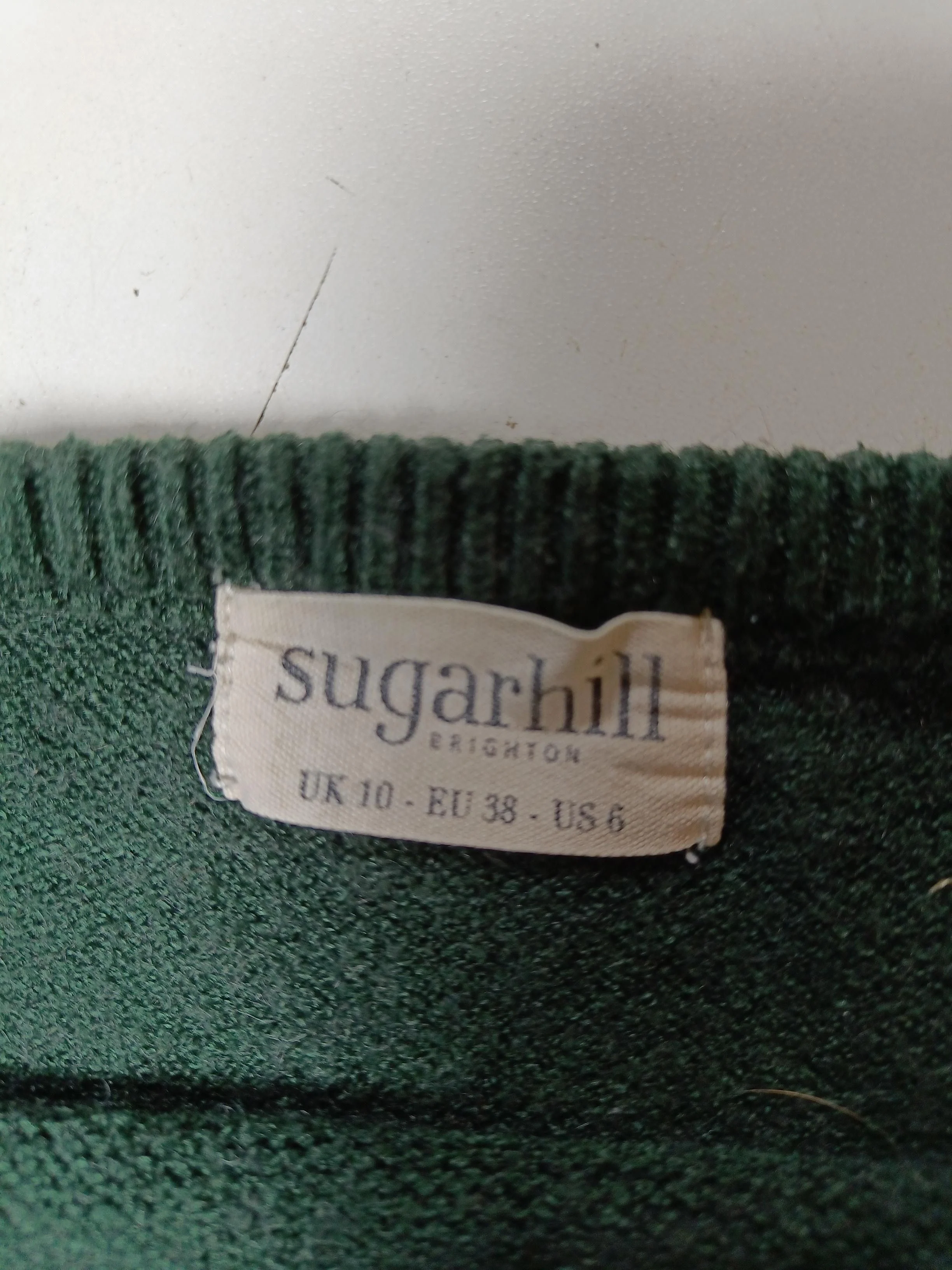 Sugarhill Women's Jumper UK 10 Green Viscose with Polyester, Nylon Pullover - Image 6