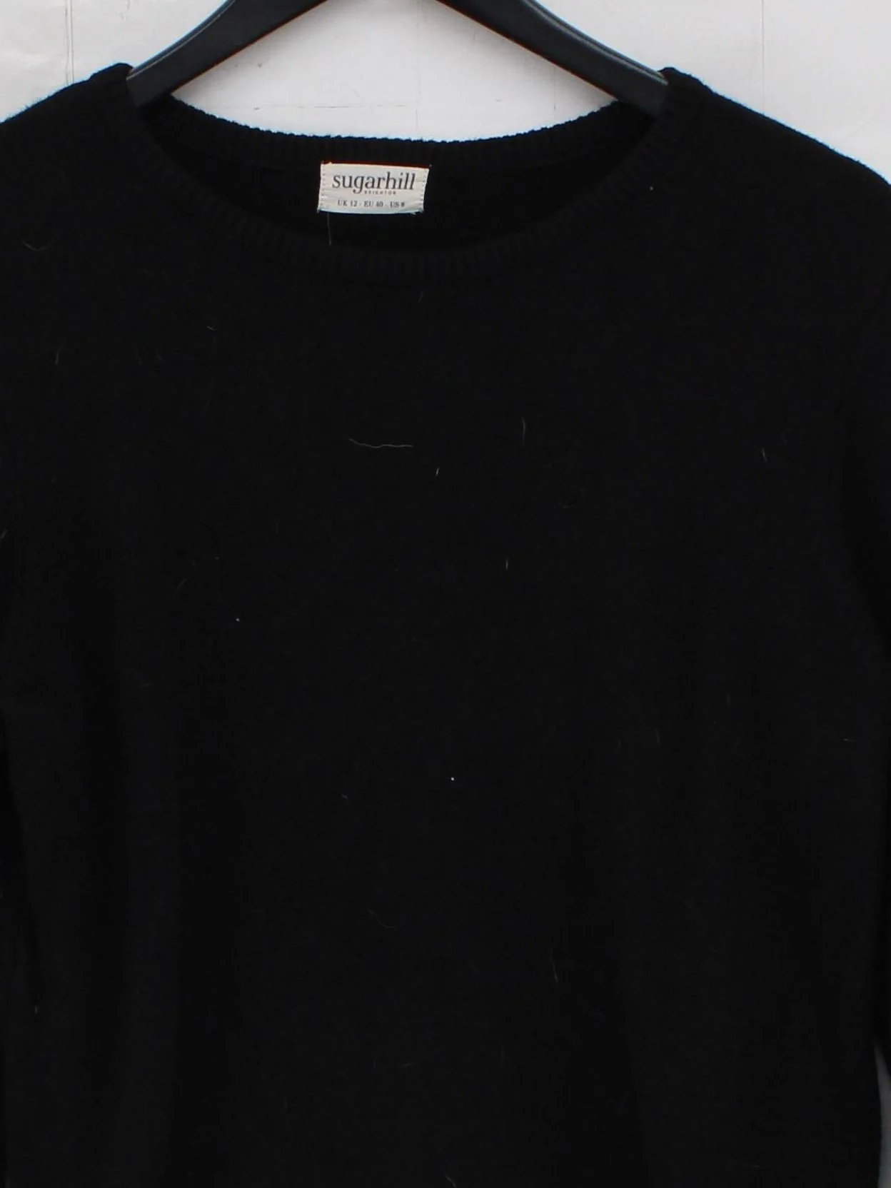 Sugarhill Women's Jumper UK 12 Black Viscose with Polyester, Nylon Pullover - Image 3