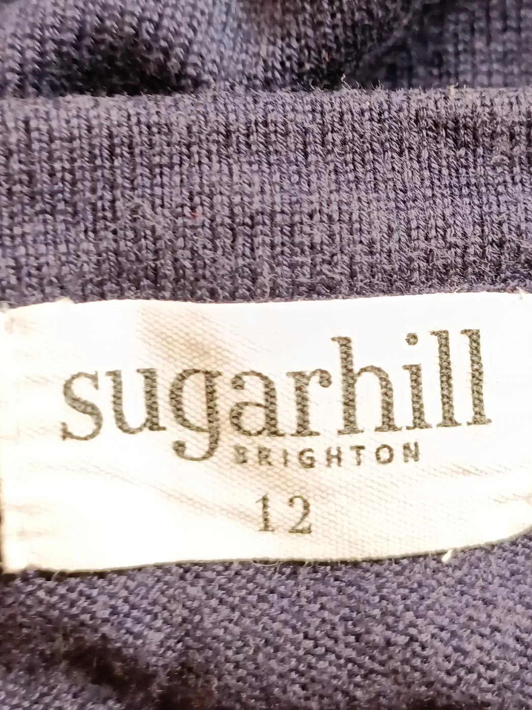 Sugarhill Women's Jumper UK 12 Blue Cotton with Viscose Pullover - Image 6