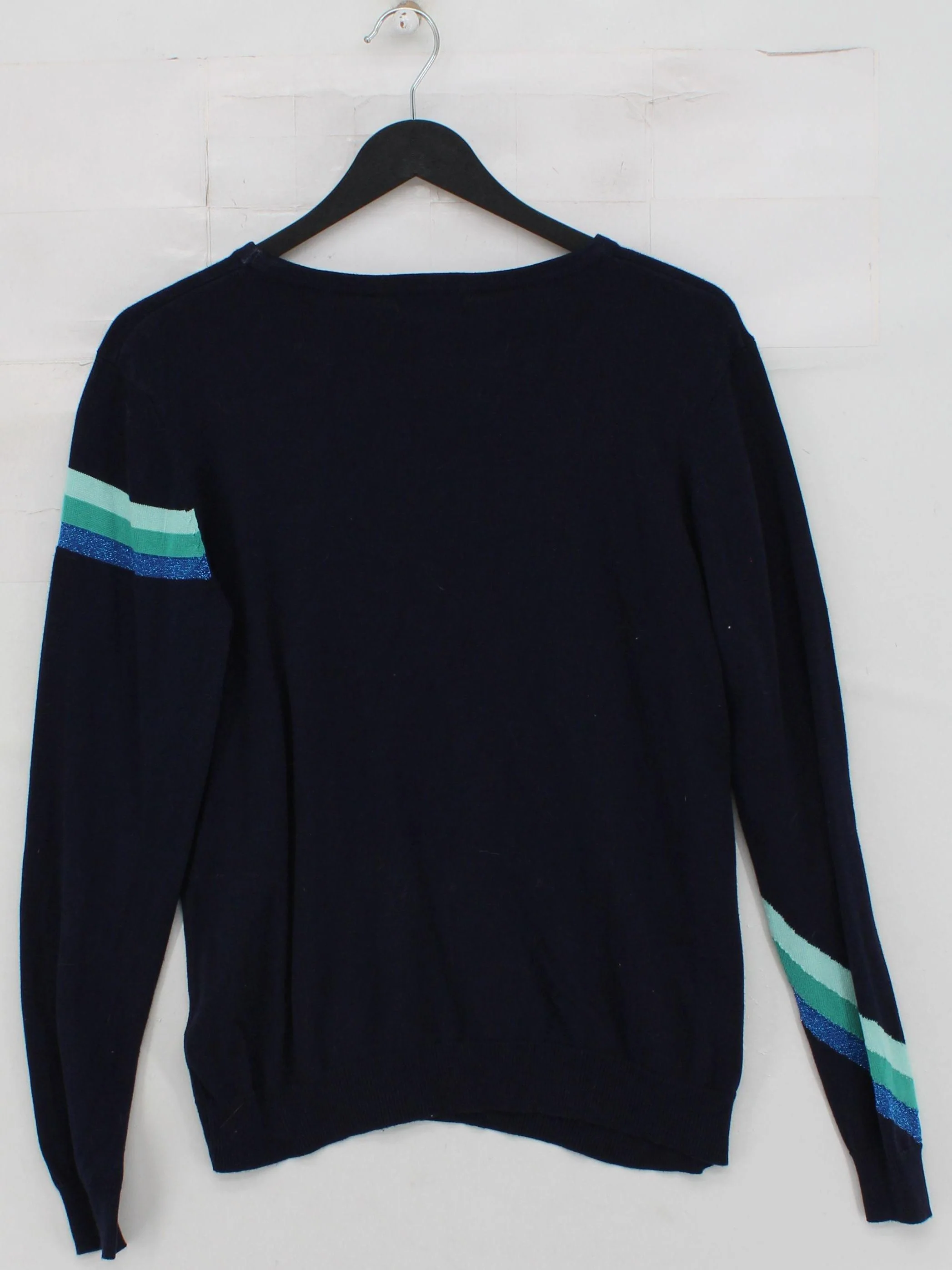 Sugarhill Women's Jumper UK 12 Blue Graphic 100% Other Round Neck Pullover - Image 2