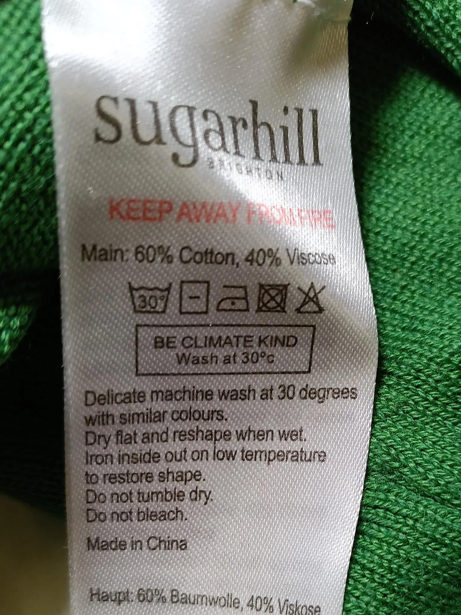 Sugarhill Women's Jumper UK 12 Green Cotton with Viscose Pullover - Image 7