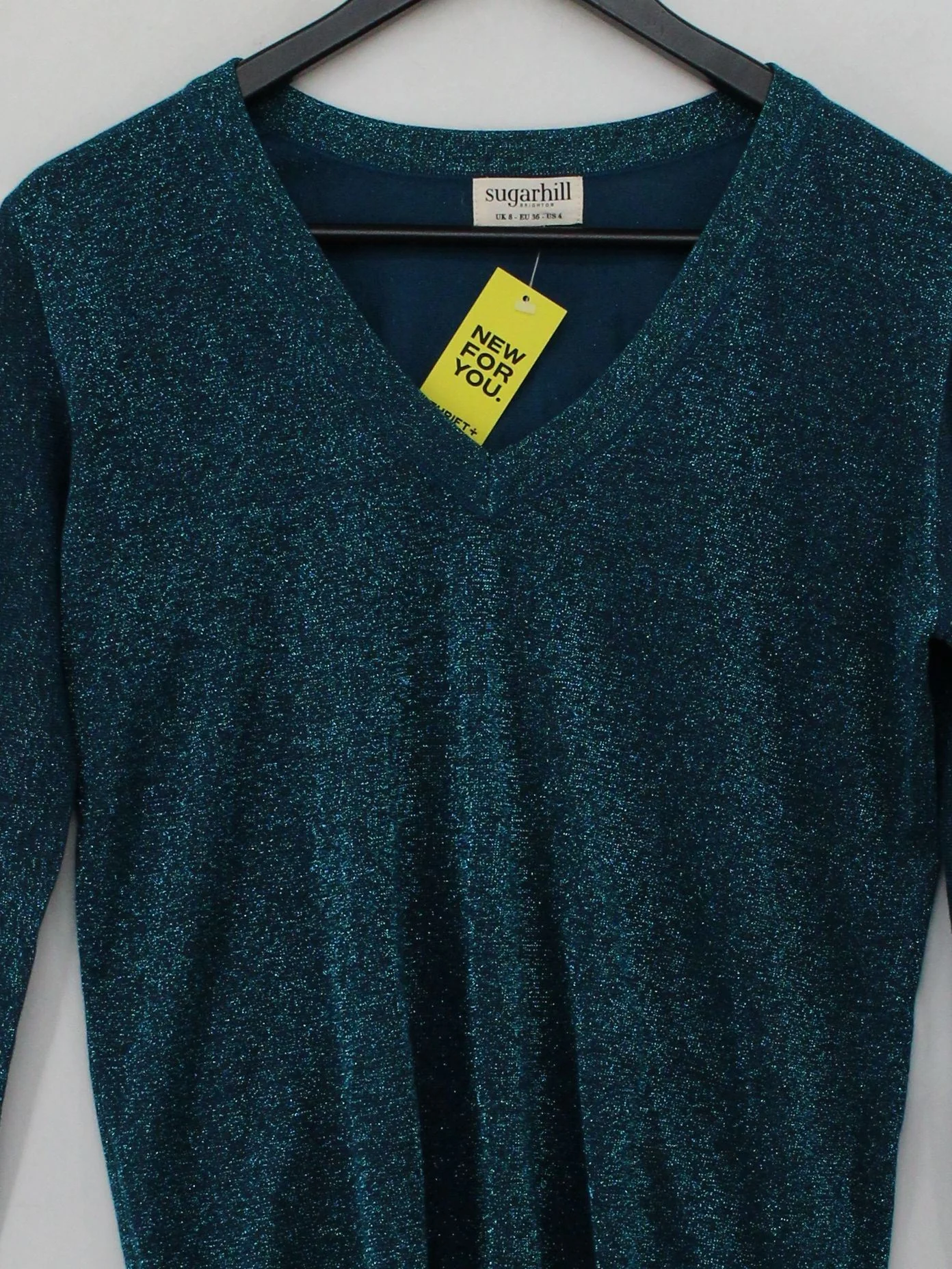 Sugarhill Women's Jumper UK 8 Blue Viscose - Image 3