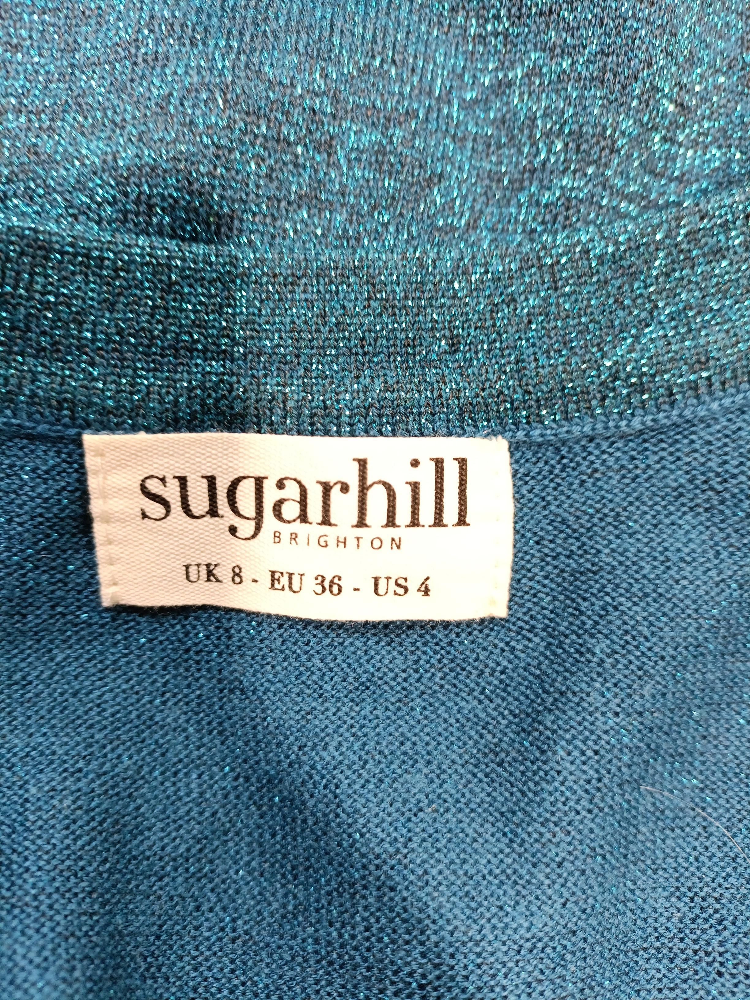 Sugarhill Women's Jumper UK 8 Blue Viscose - Image 5