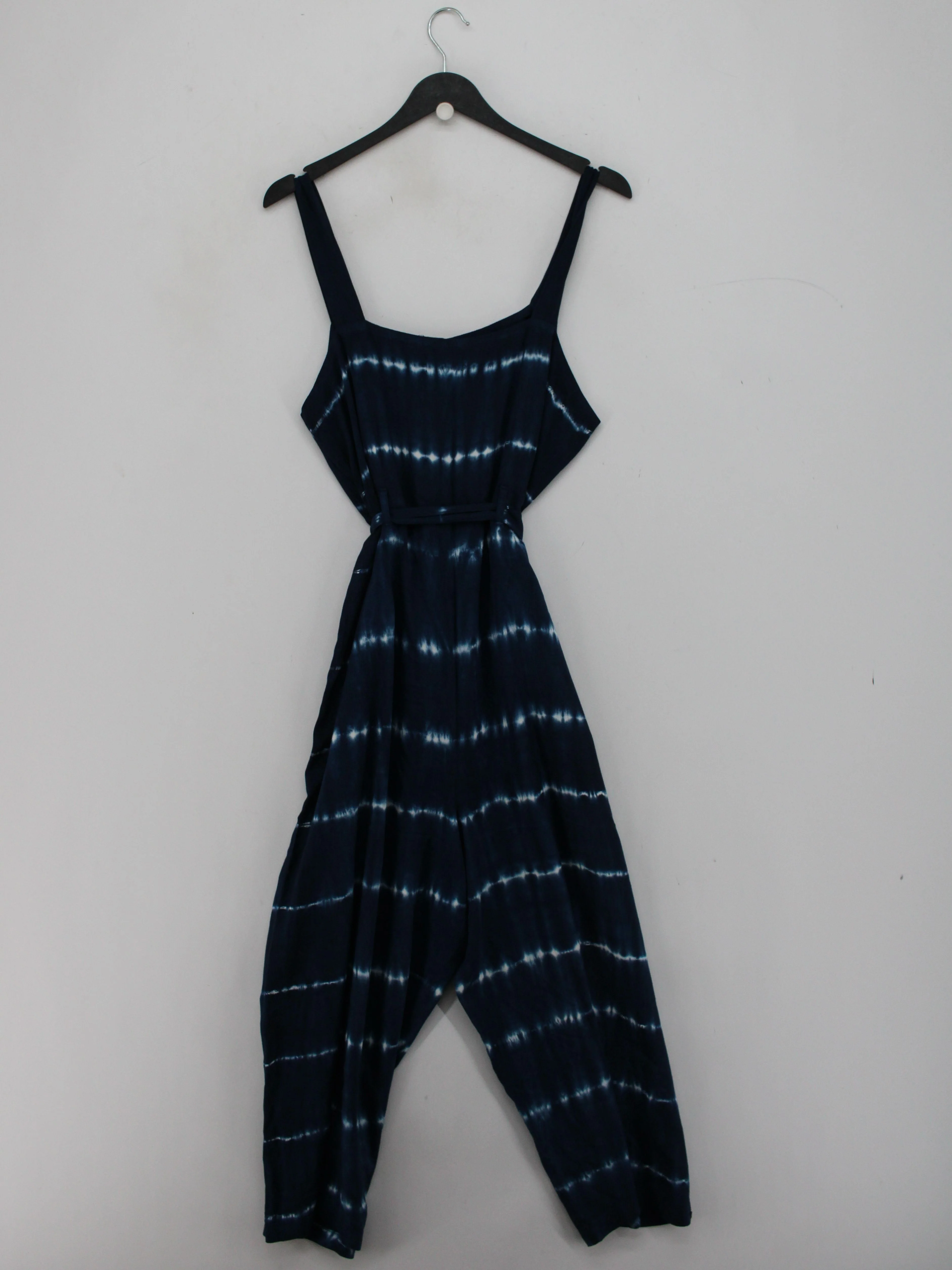 Sugarhill Women's Jumpsuit UK 16 Blue Striped 100% Other Wide-Leg Jumpsuit - Image 2