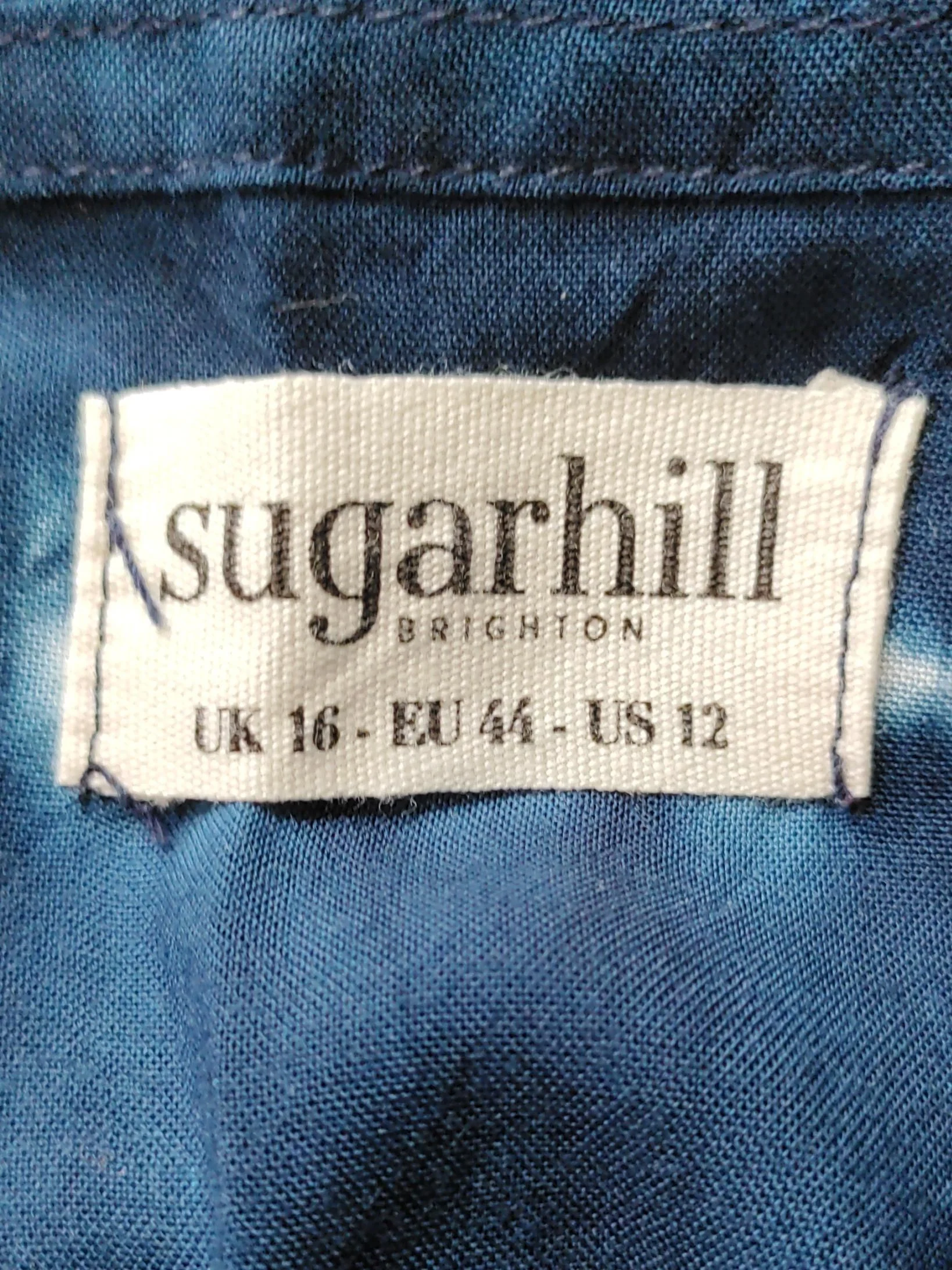 Sugarhill Women's Jumpsuit UK 16 Blue Striped 100% Other Wide-Leg Jumpsuit - Image 5