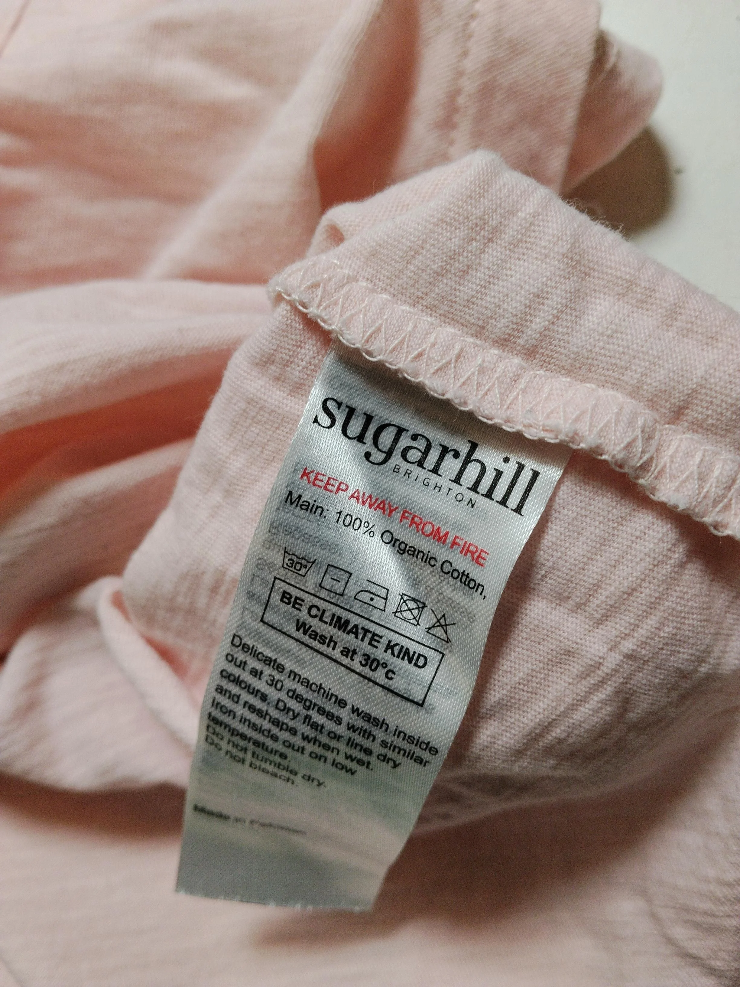 Sugarhill Women's T-Shirt UK 20 Pink 100% Cotton Sleeveless Round Neck Basic - Image 6
