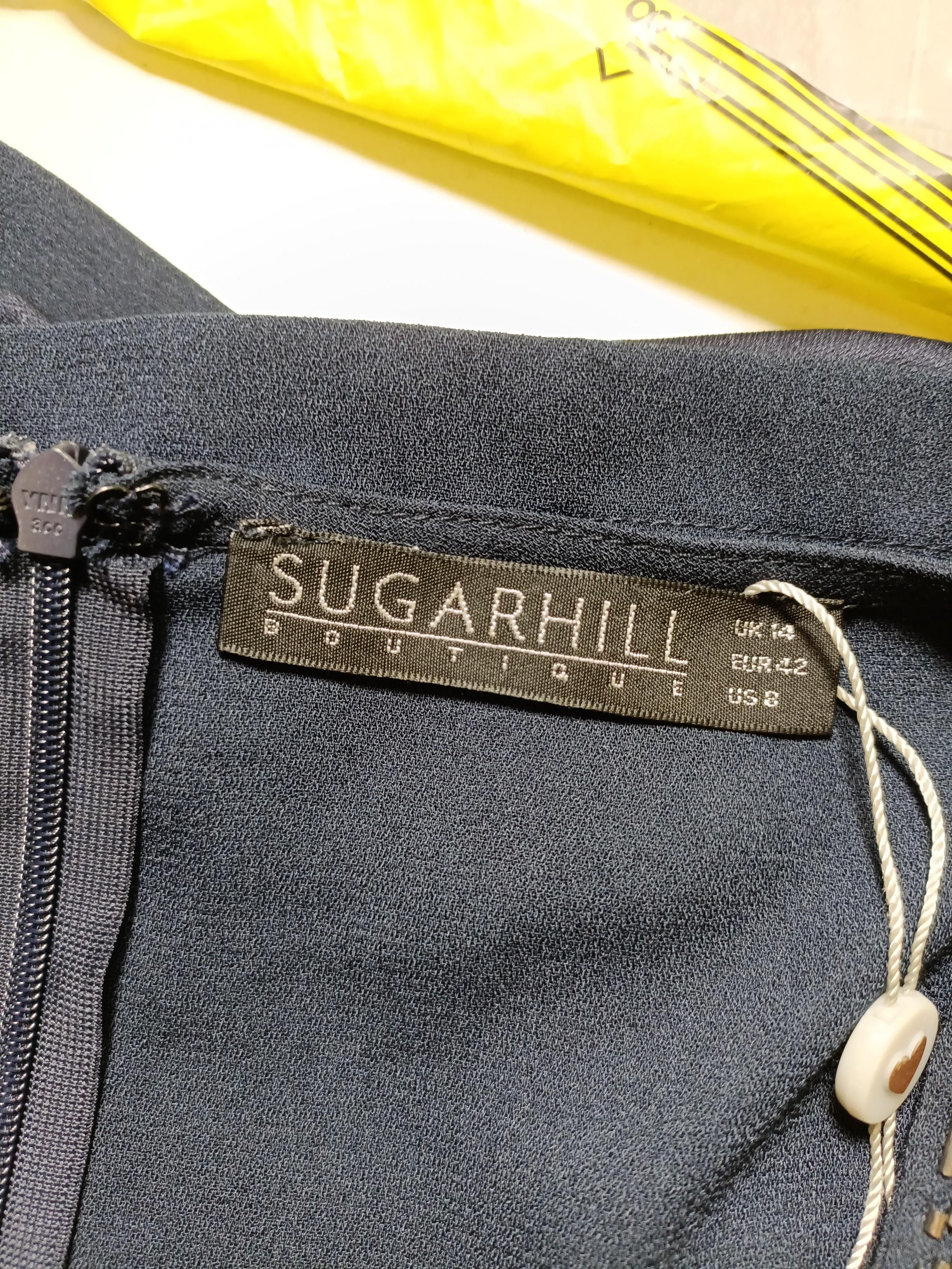 Sugarhill Women's Top L Blue 100% Other Short Sleeve Round Neck Basic - Image 6
